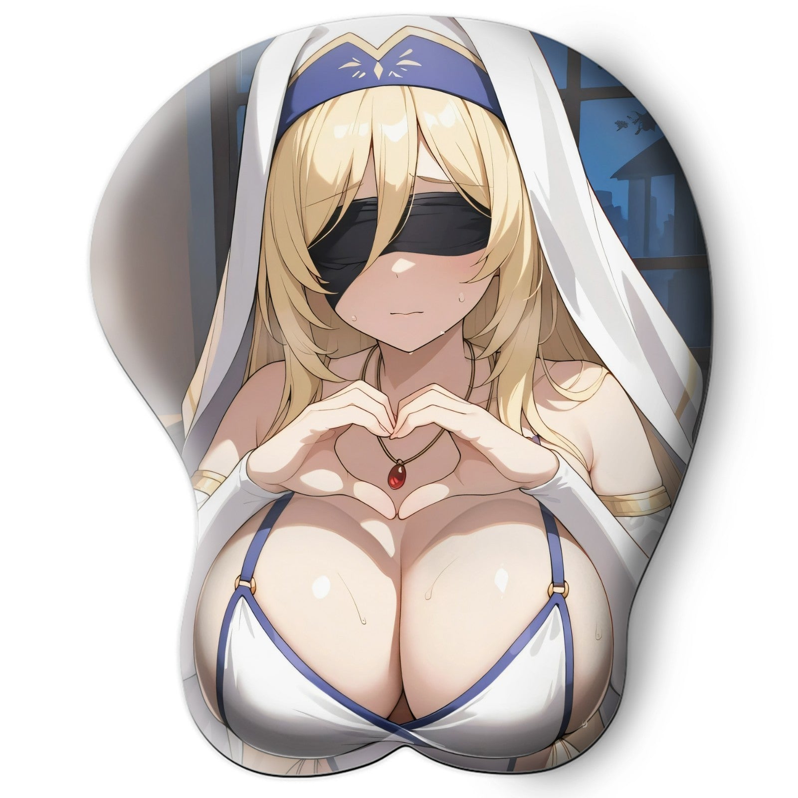 3D oppai Anime MousePad with Wrist Rest by Goblin Slayer Sword Maiden #01