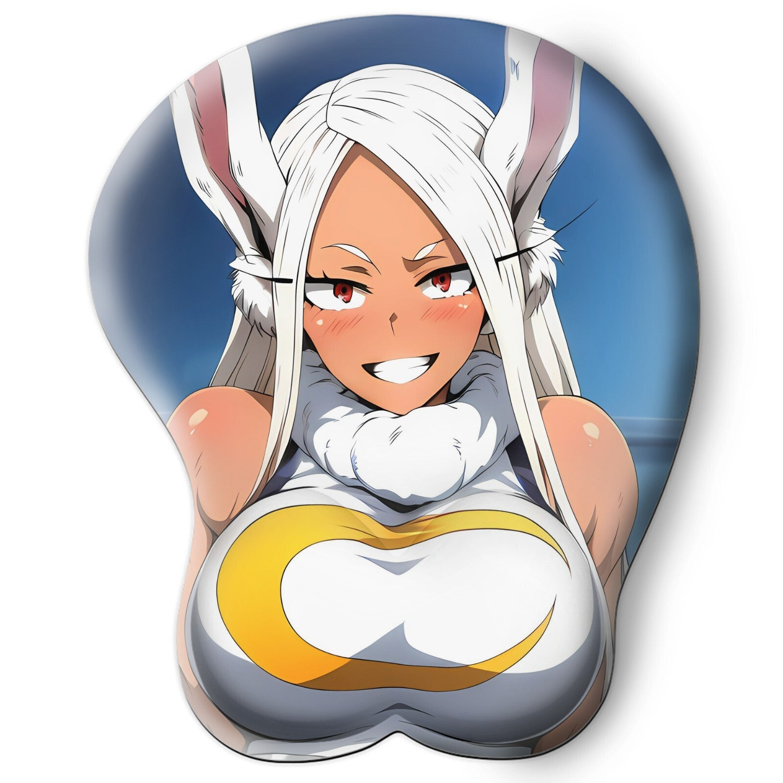 3D Oppai Anime Mouse Pad with Wrist Rest by My hero academia Mirko #01