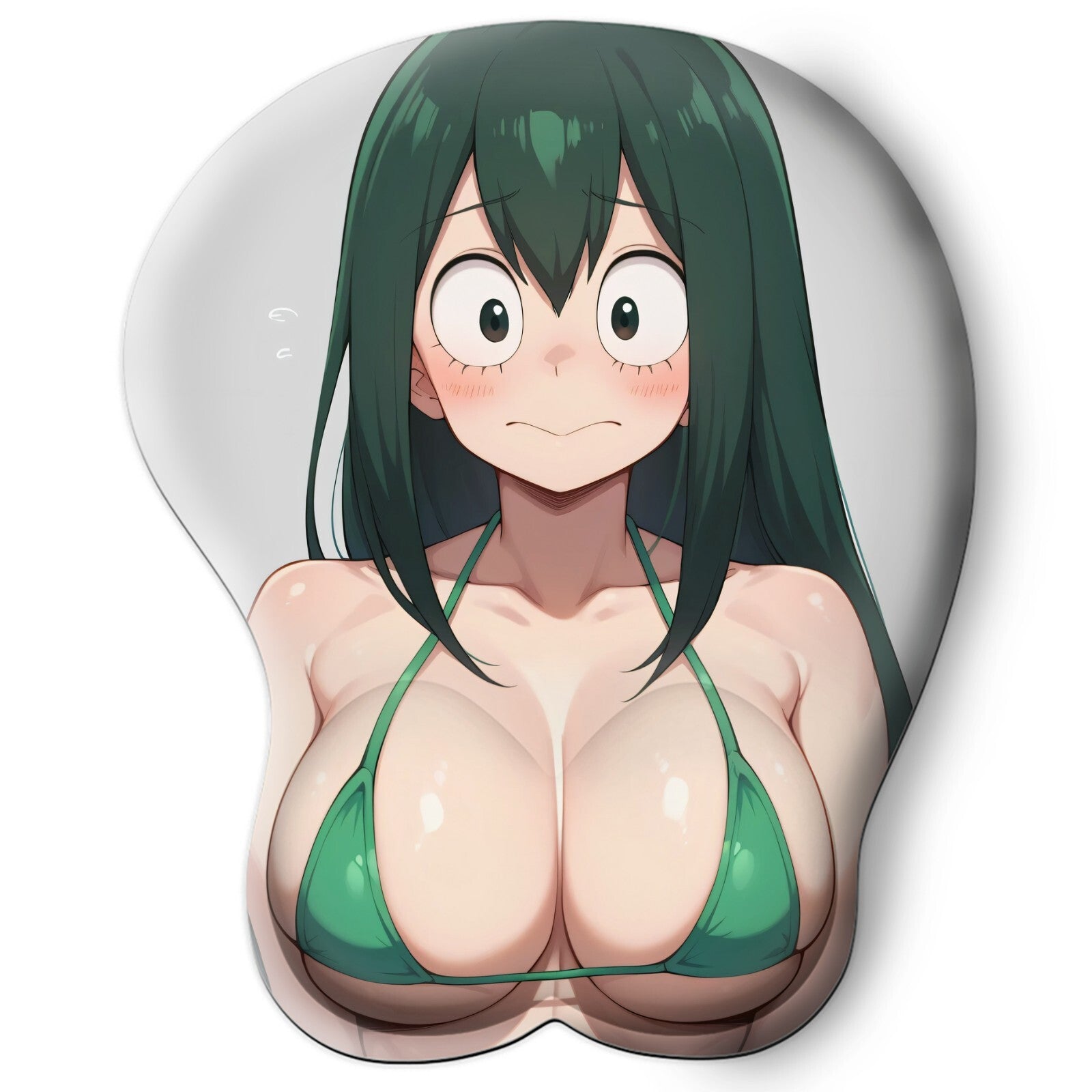 3D oppai Anime Mouse Pad with Wrist Rest by My hero academia Tsuyu Asui  #01