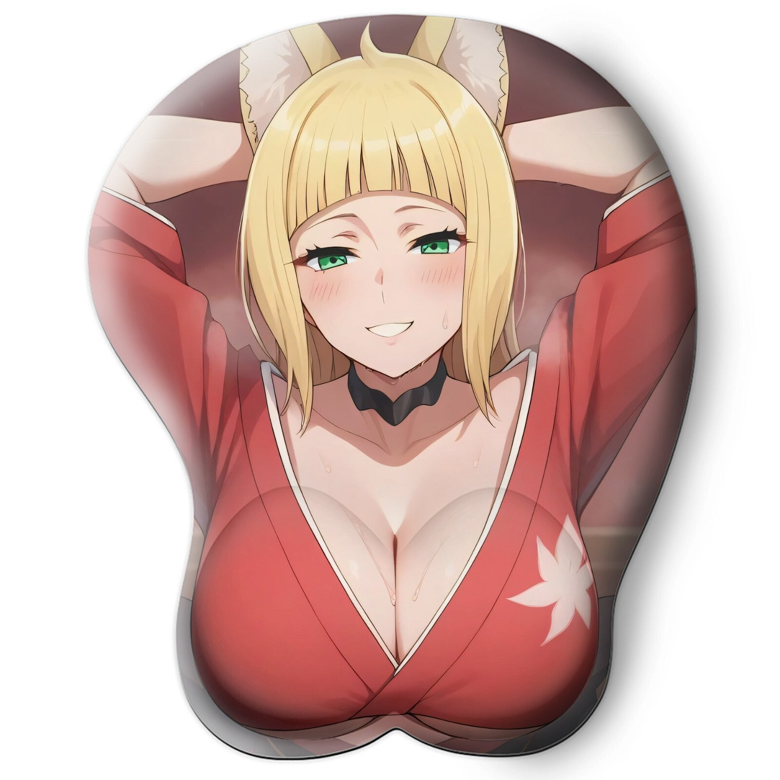 3D oppai Anime Mouse Pad with Wrist Rest by Danmanchi Sanjouno Haruhime #01