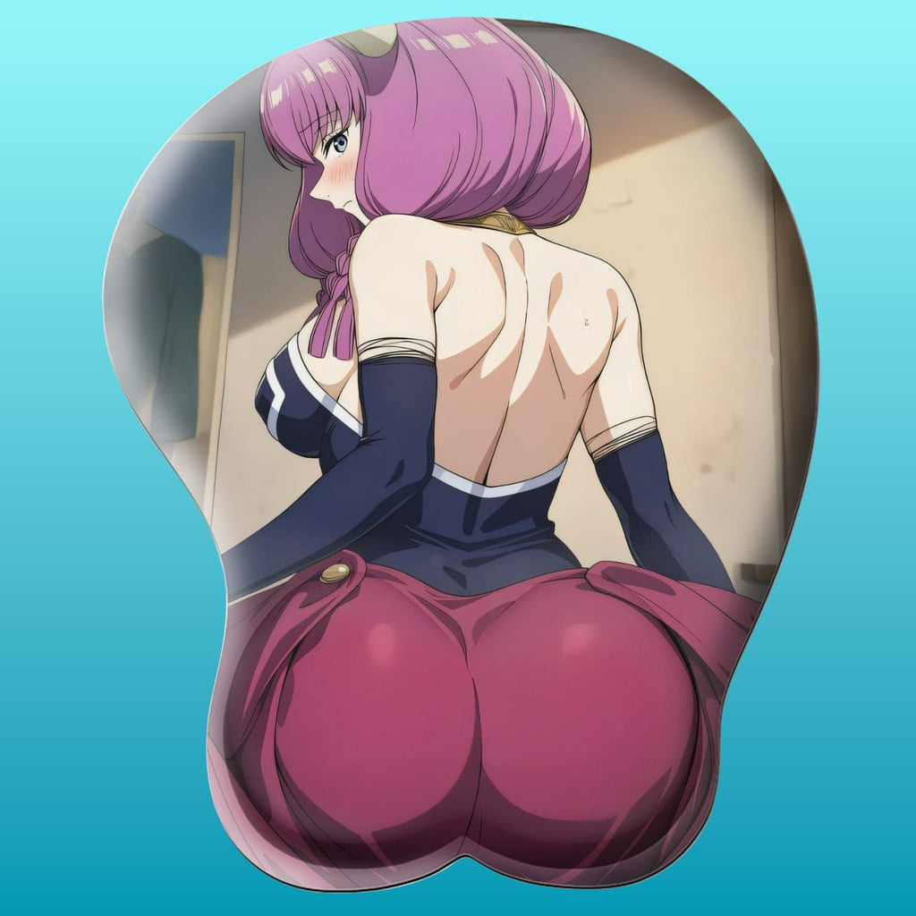 3D butt Anime Mouse Pad with Wrist Rest by Sousou no Frieren Aura #02