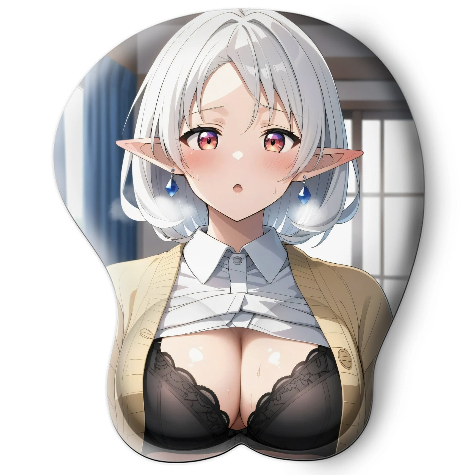 3D oppai Anime Mouse Pad with Wrist Rest by Mushoku Tensei Syphiette #01