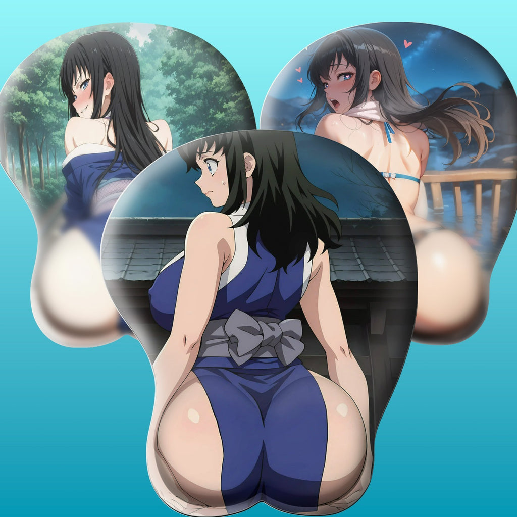 3D butt Anime MousePad with Wrist Rest by Demon Slayer Suma #02