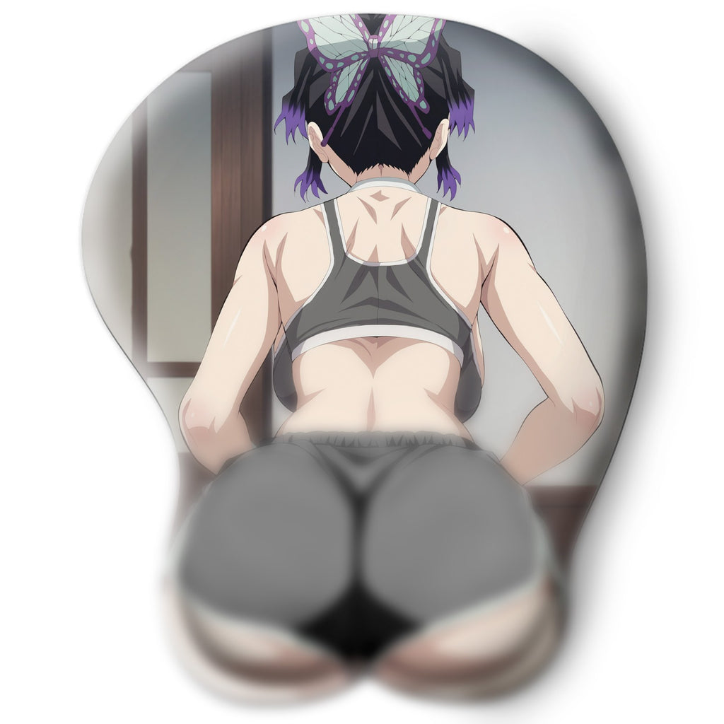 3D butt Anime MousePad with Wrist Rest by  Demon Slayer Shinobu kocho #05