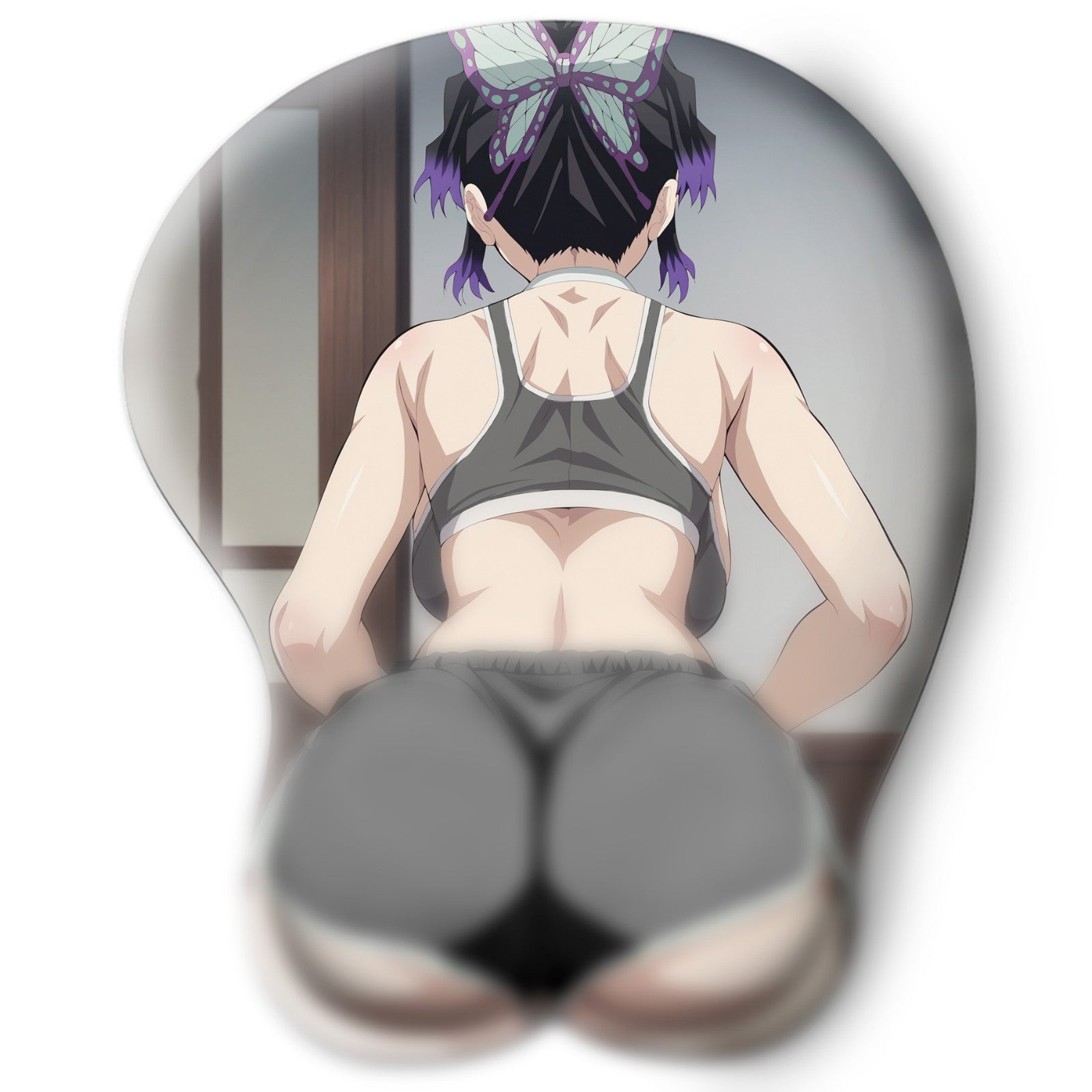 3D butt Anime MousePad with Wrist Rest by  Demon Slayer Shinobu kocho #05