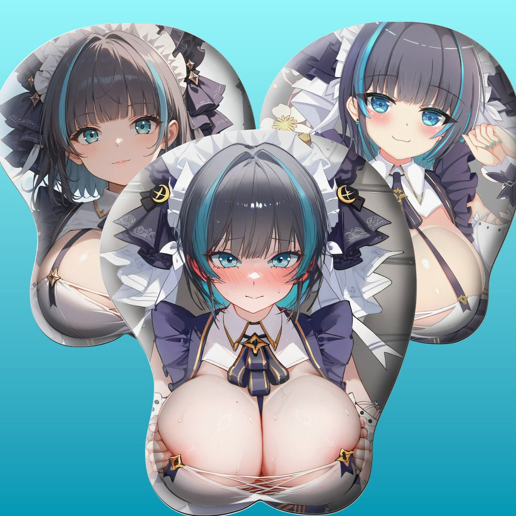 3D oppai Anime Mouse Pad with Wrist Rest by Azur Lane Cheshire #01