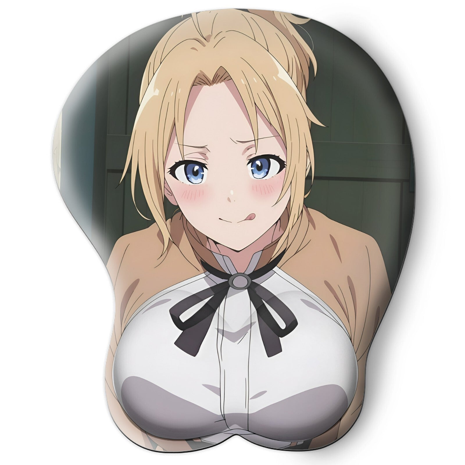 3D oppai Anime Mouse Pad with Wrist Rest by Mushoku Tensei Zenith Greyrat #01