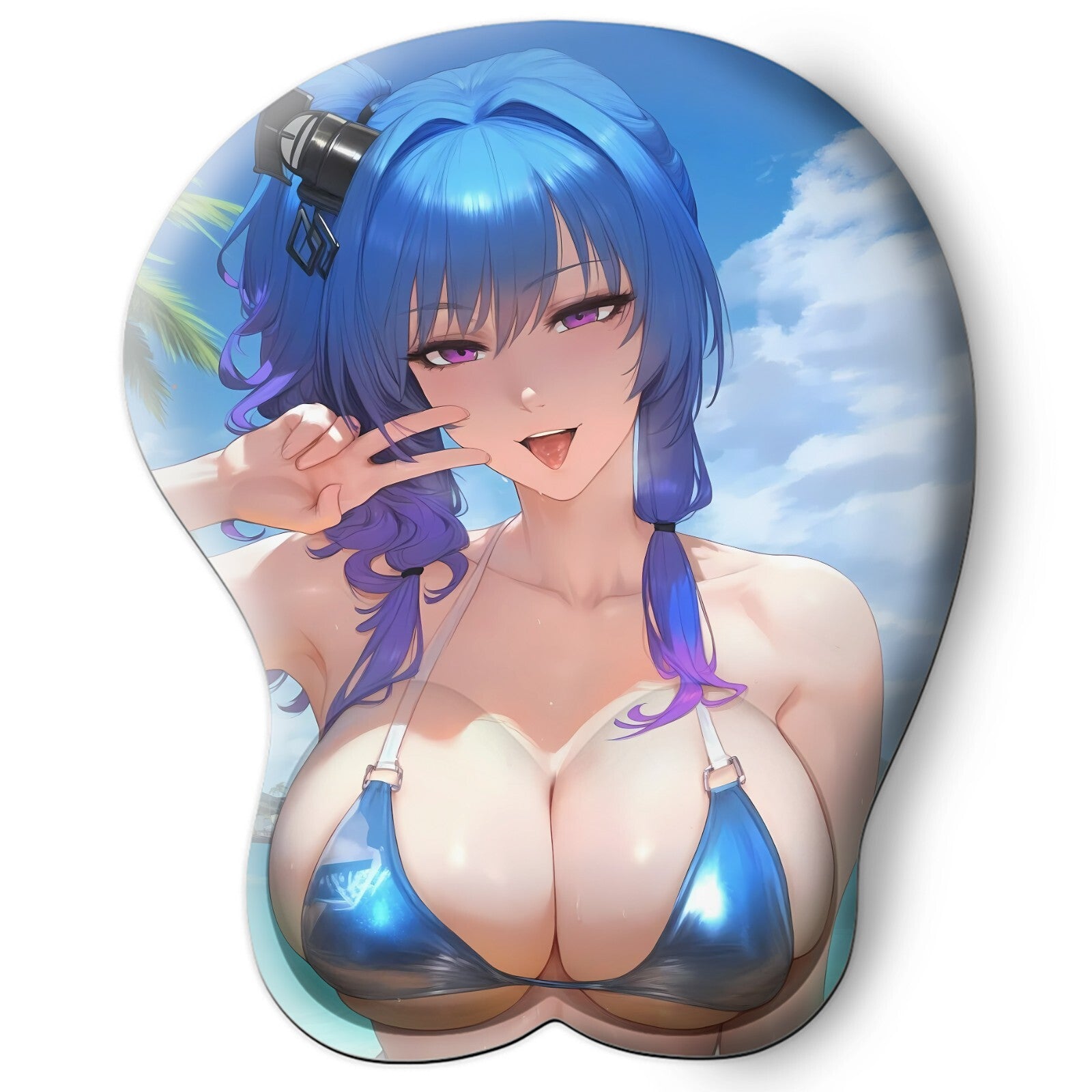 3D oppai Anime Mouse Pad with Wrist Rest by Azur Lane St. Louis #02