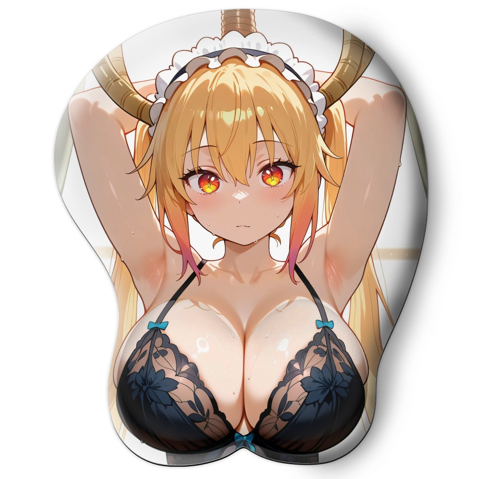 3D oppai Anime Mouse Pad with Wrist Rest by Dragon maid Tohru #01