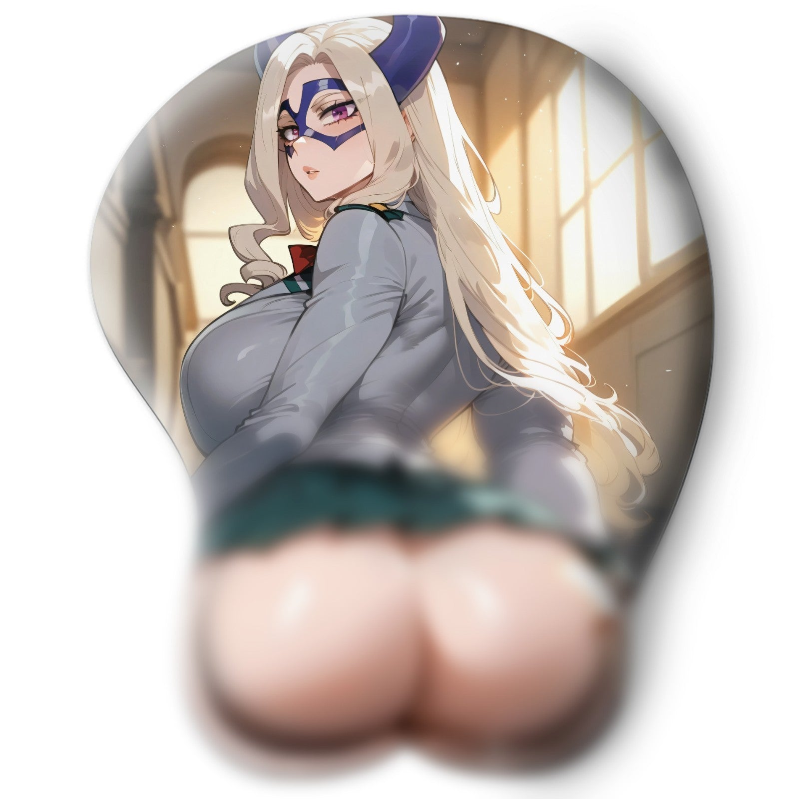 3D butt Anime Mouse Pad with Wrist Rest by My hero academia Mount lady #02