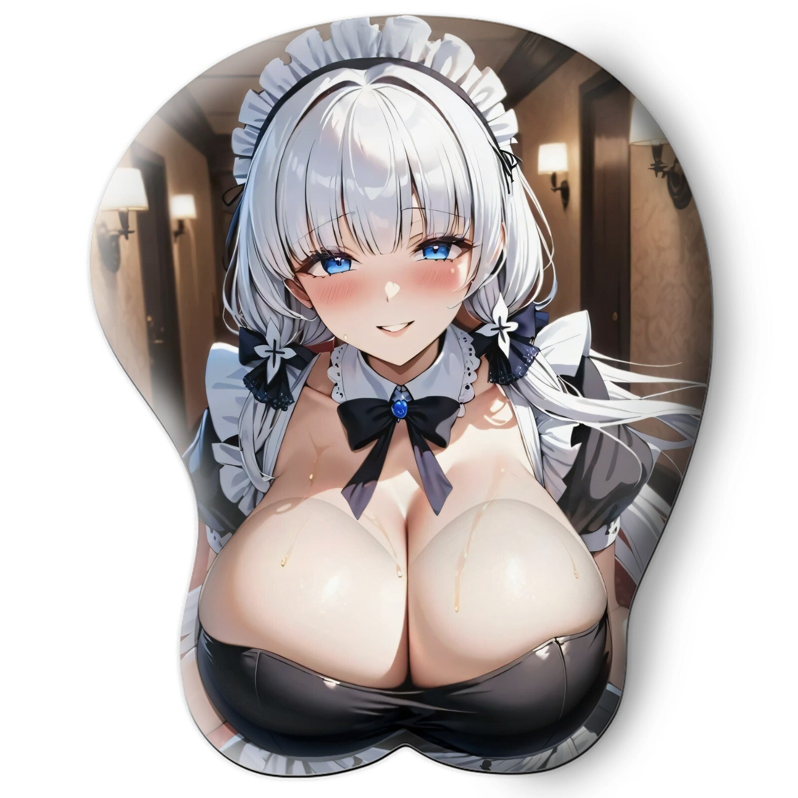 3D oppai Anime Mouse Pad with Wrist Rest by Azur Lane Illustrious #01