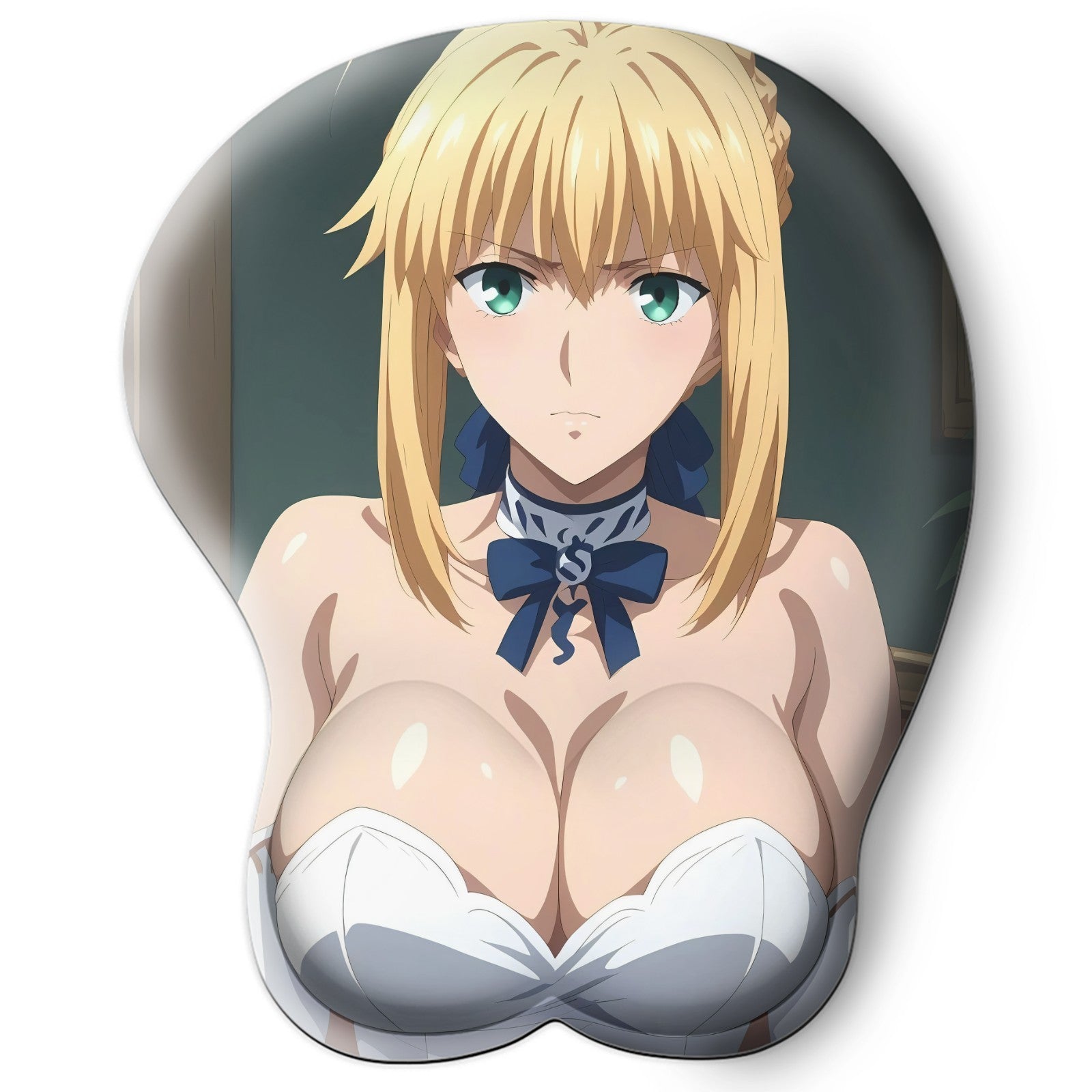 3D Oppai Anime Mouse Pad with Wrist Rest by Fate/stay night Saber #01