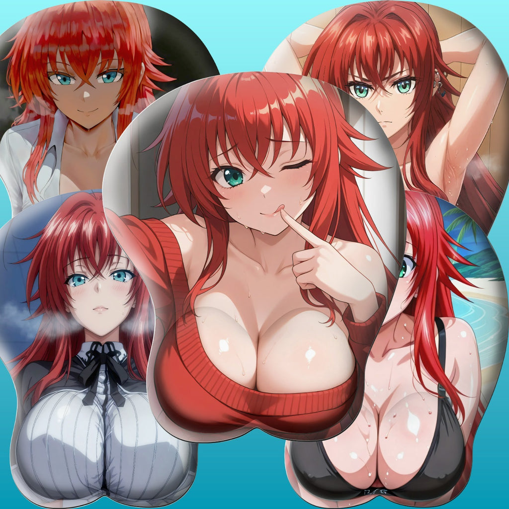 3D oppai Anime Mouse Pad with Wrist Rest by High School DxD Rias Gremory #01