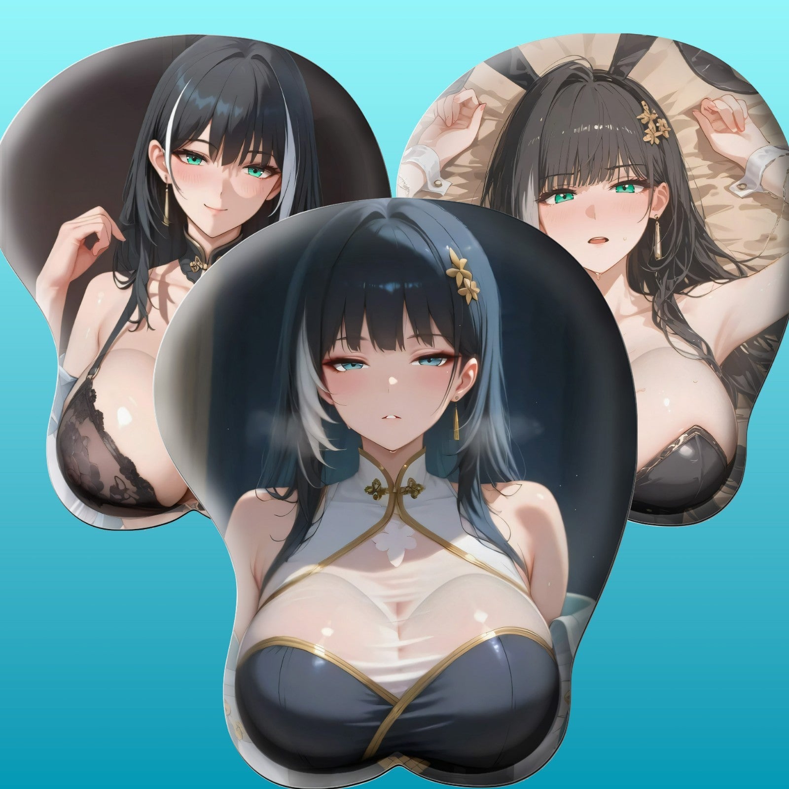 3D oppai Anime Mouse Pad with Wrist Rest by Wuthering Waves Baizhi #01