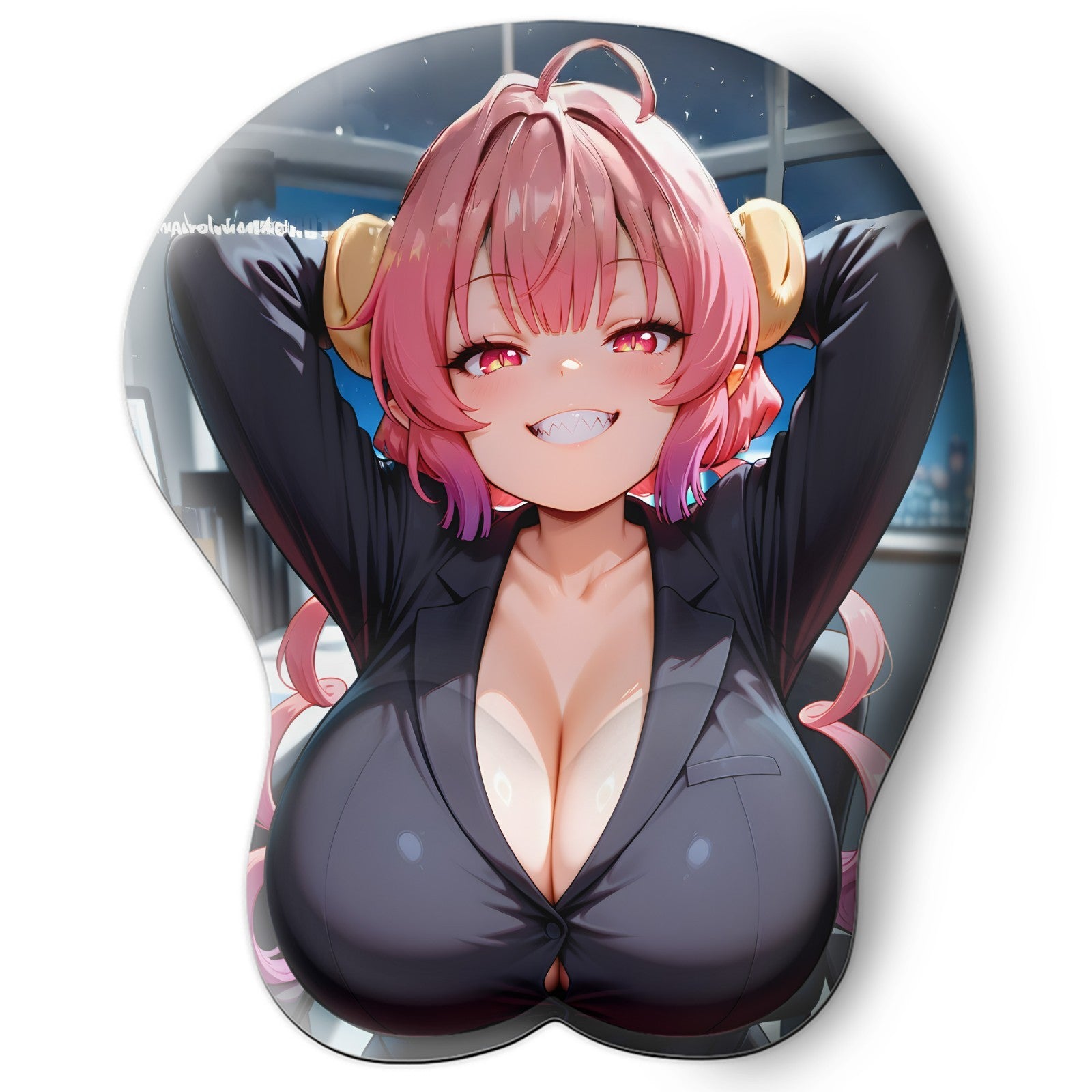 3D oppai Anime Mouse Pad with Wrist Rest by Dragon maid Ilulu #01