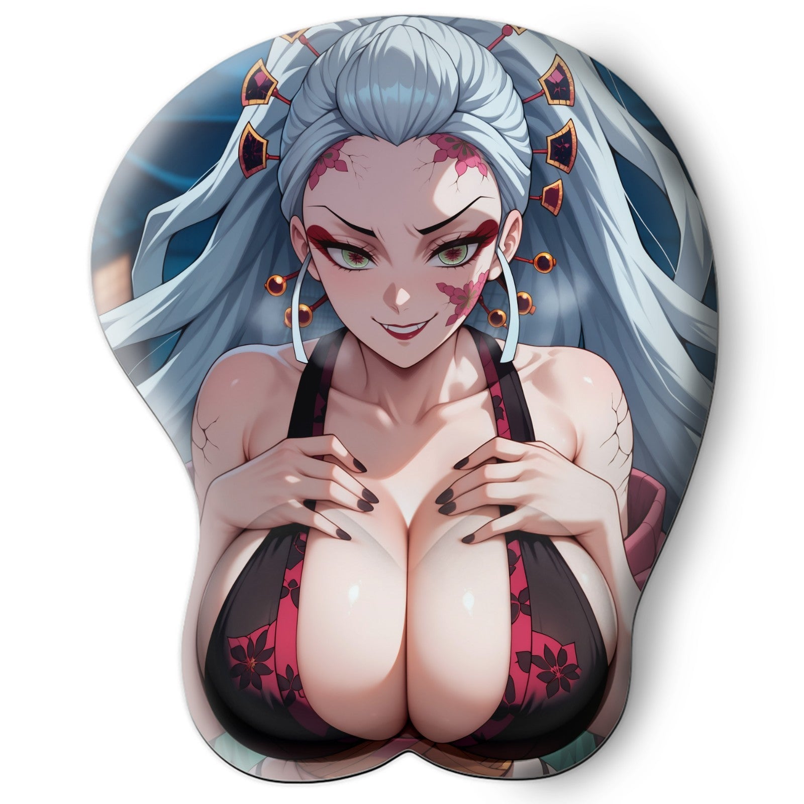 3D oppai Anime Mouse Pad with Wrist Rest by Demon Slayer Daki #01