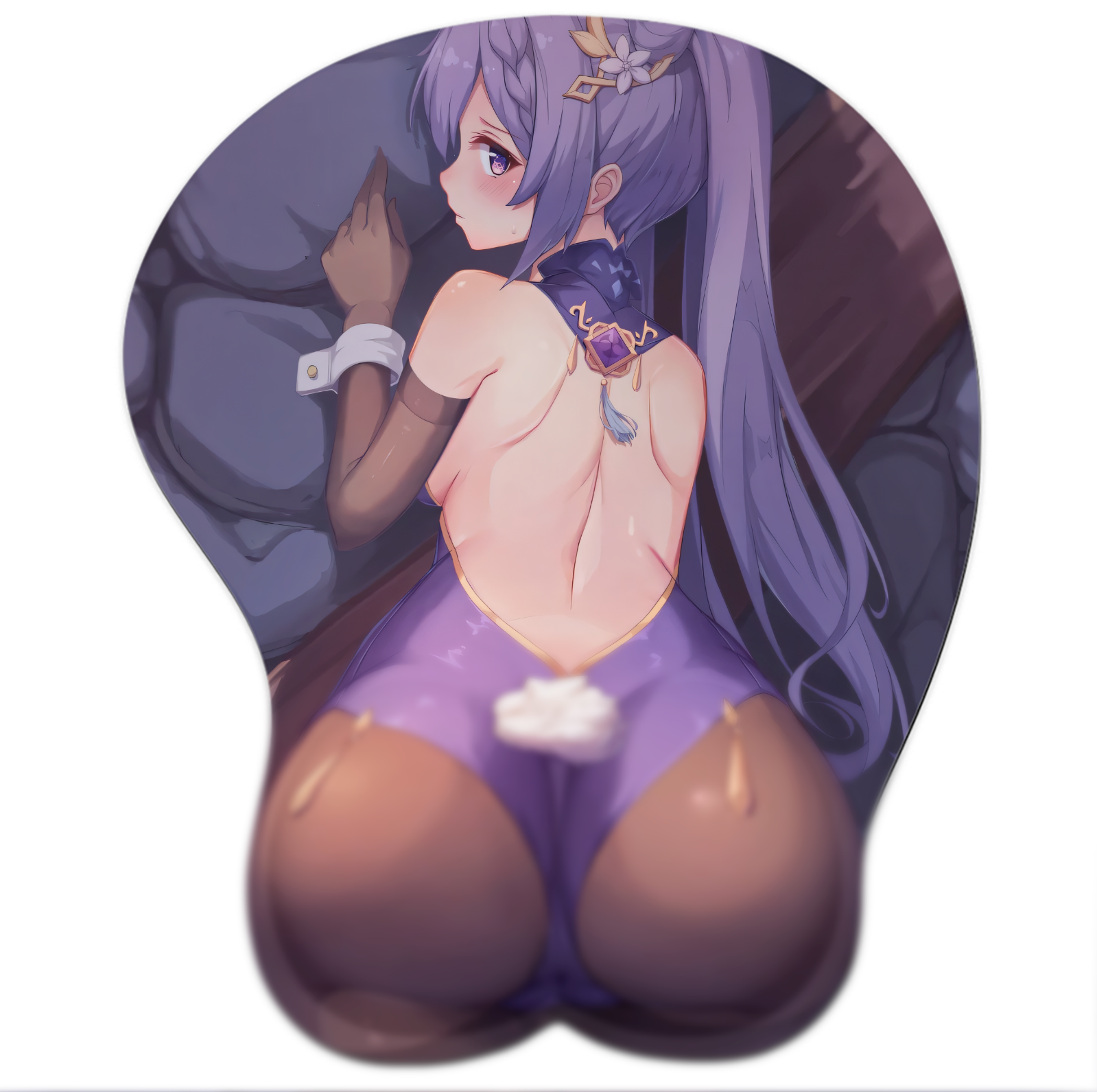 3D butt Anime Mouse Pad with Wrist Rest by Genshin Impact Keqing #02