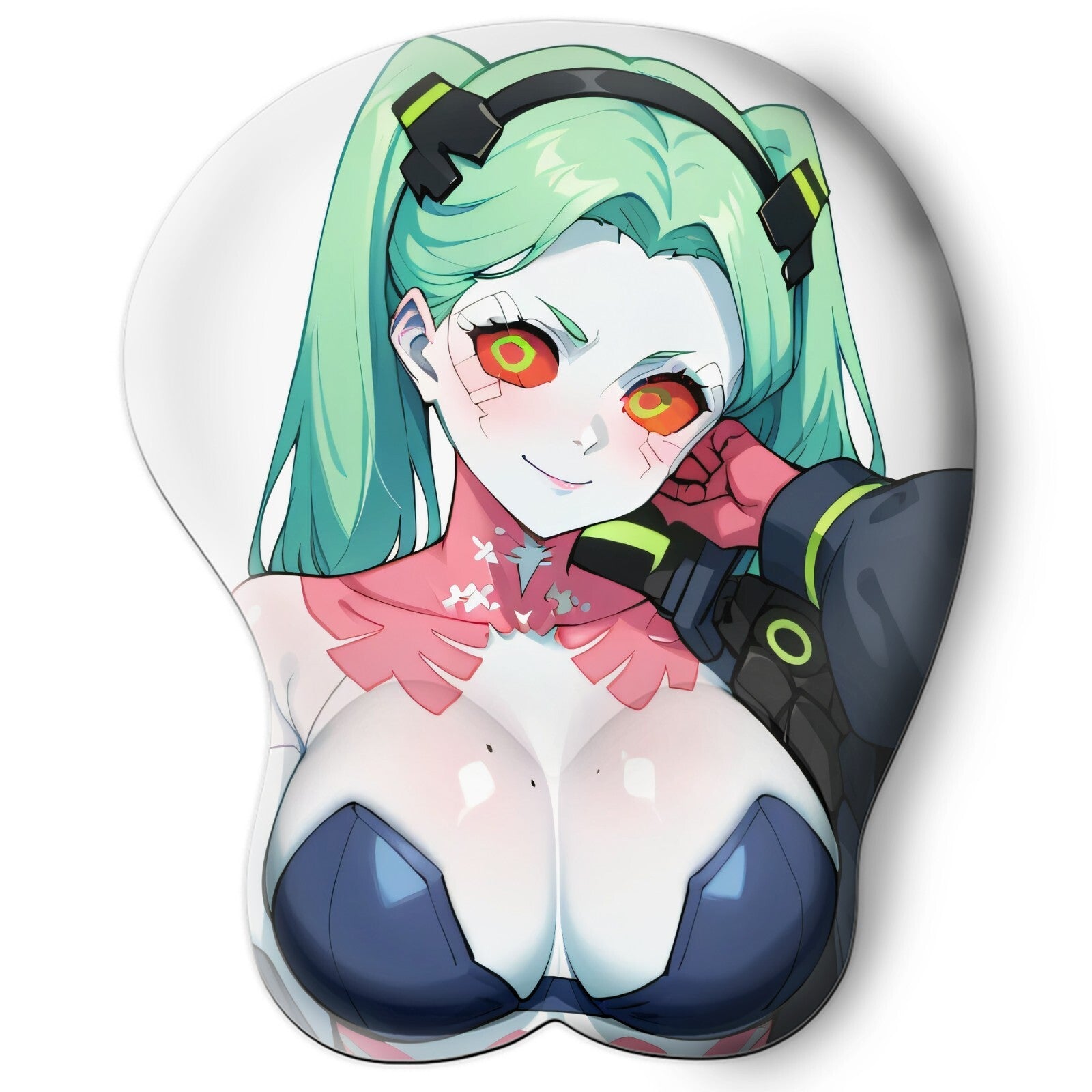 3D Oppai Anime Mouse Pad with Wrist Rest by Cyberpunk Rebecca #01