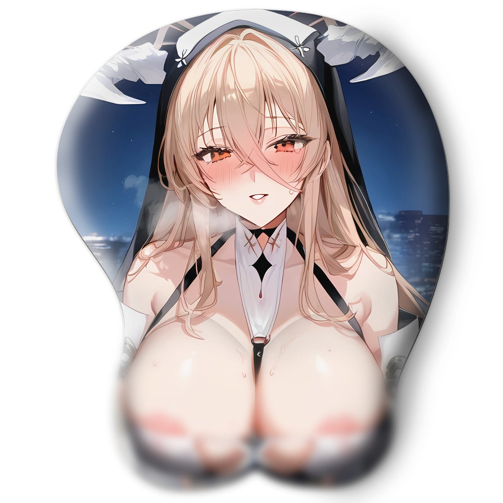 3D oppai Anime Mouse Pad with Wrist Rest by Azur Lane Implacable #03