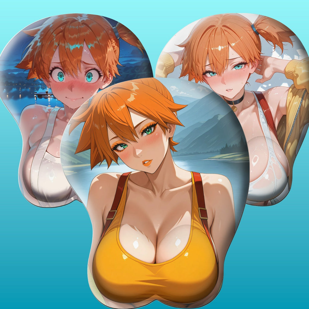 3D Oppai Anime Mouse Pad with Ergonomic Wrist Support XL, New Misty #01