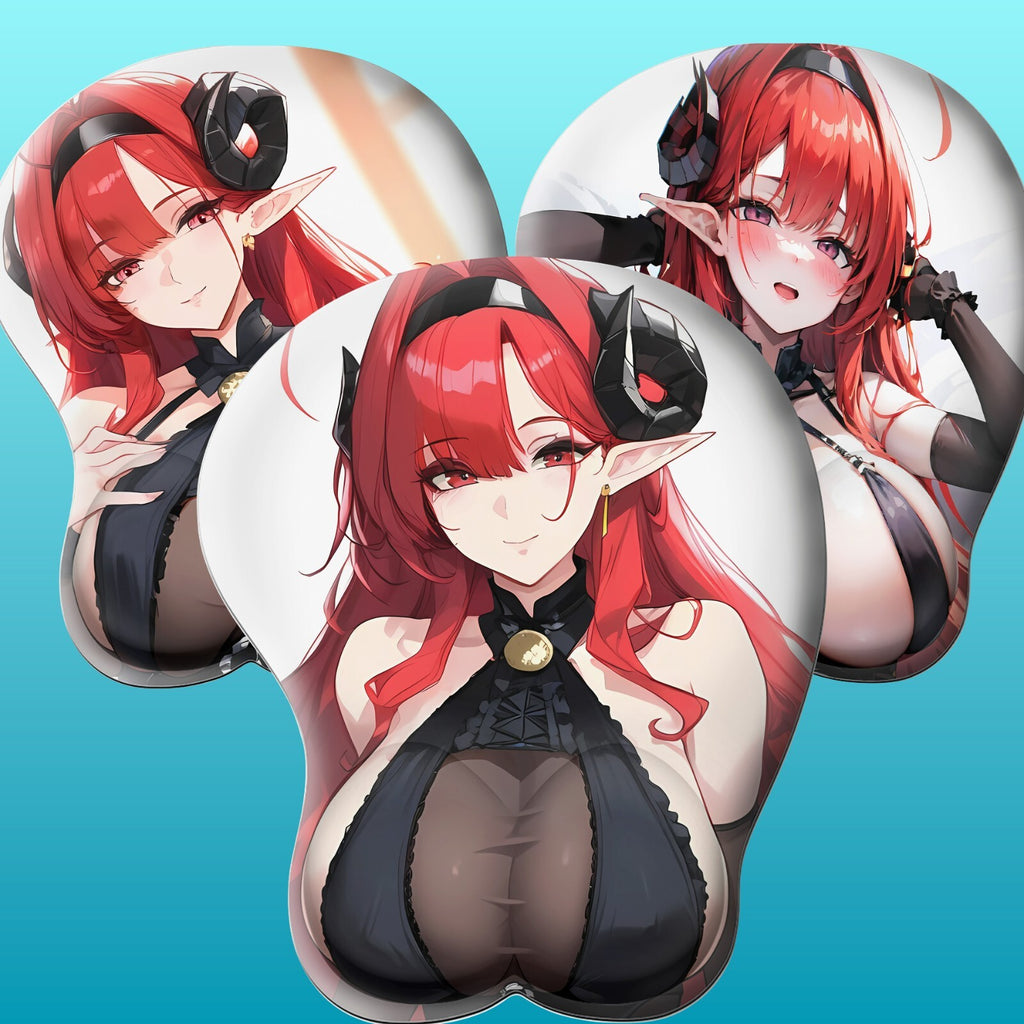 3D oppai Anime Mouse Pad with Wrist Rest by Azur Lane Hindenburg #02