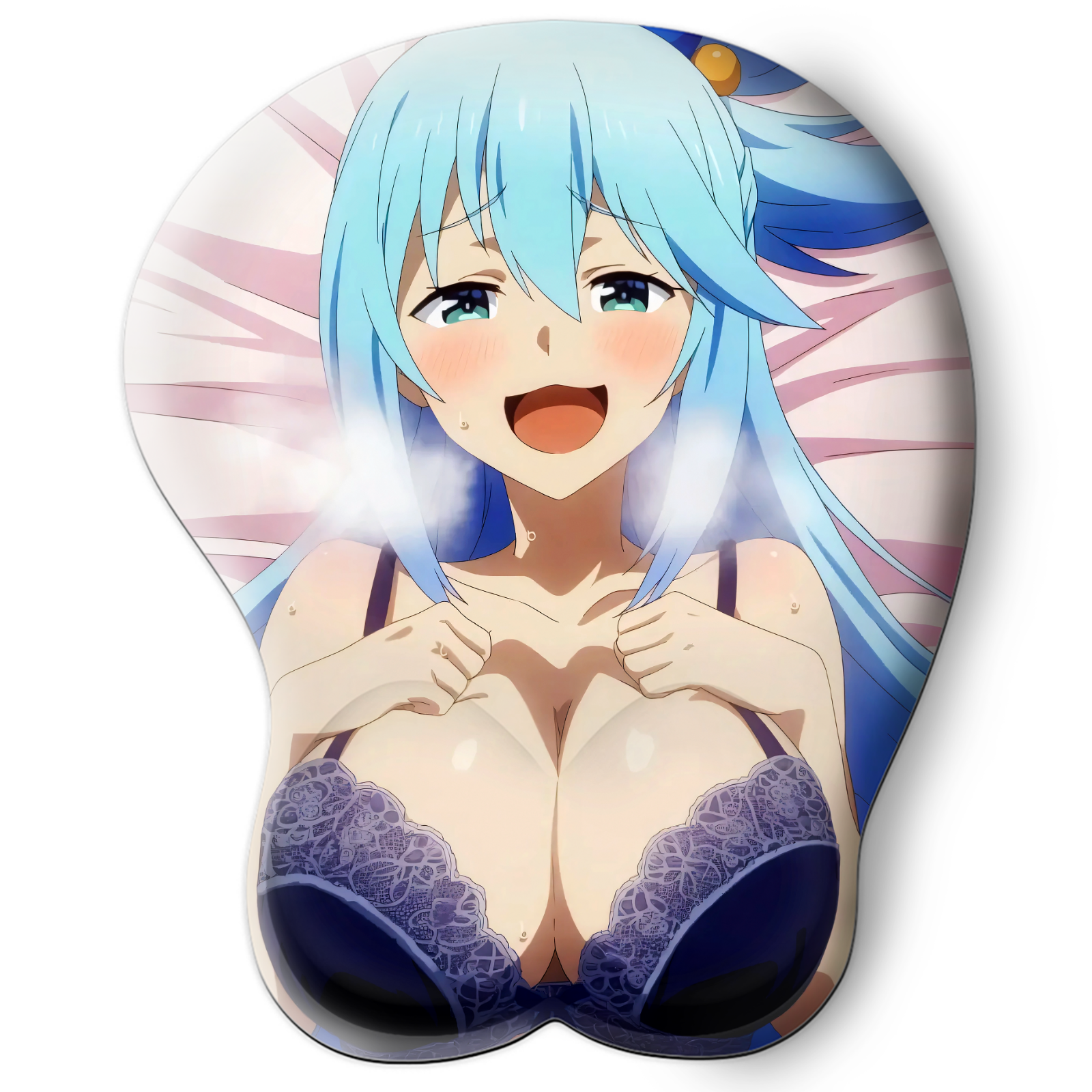 3D oppai Anime Mouse Pad with Wrist Rest by konosuba Aqua #02