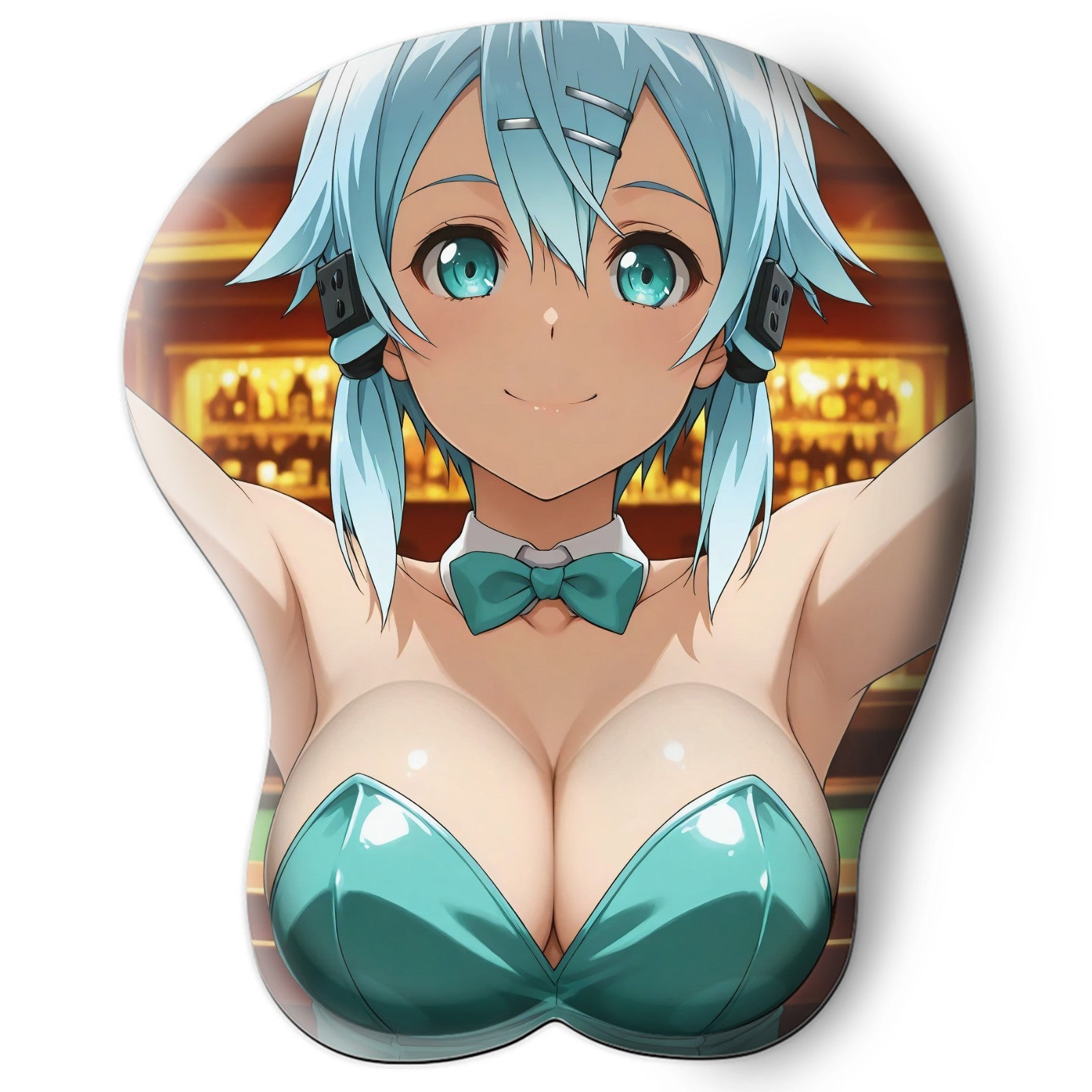 3D Oppai Anime Mouse Pad with Wrist Rest by Sword Art Online Asada Sinon #01