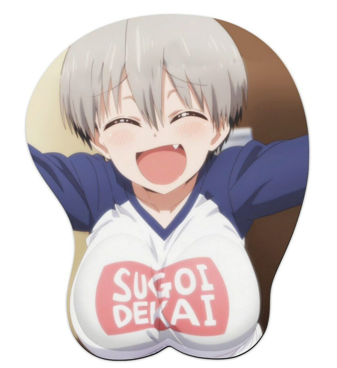 3D oppai Anime Mouse Pad with Wrist Rest by Uzaki-chan #01