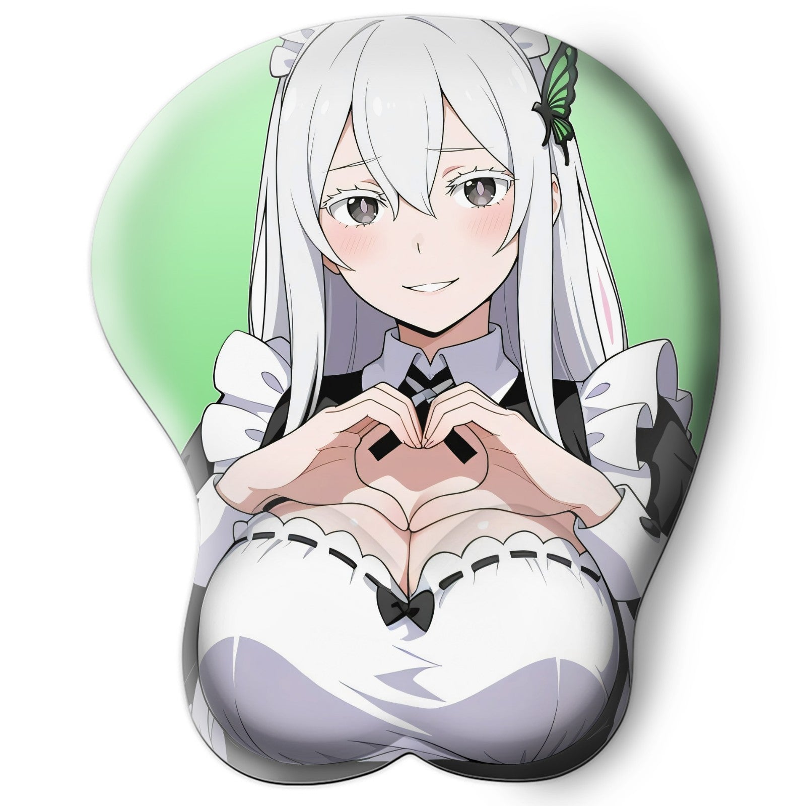 3D Oppai Anime Mouse Pad with Wrist Rest by Re:Zero Echidna #01