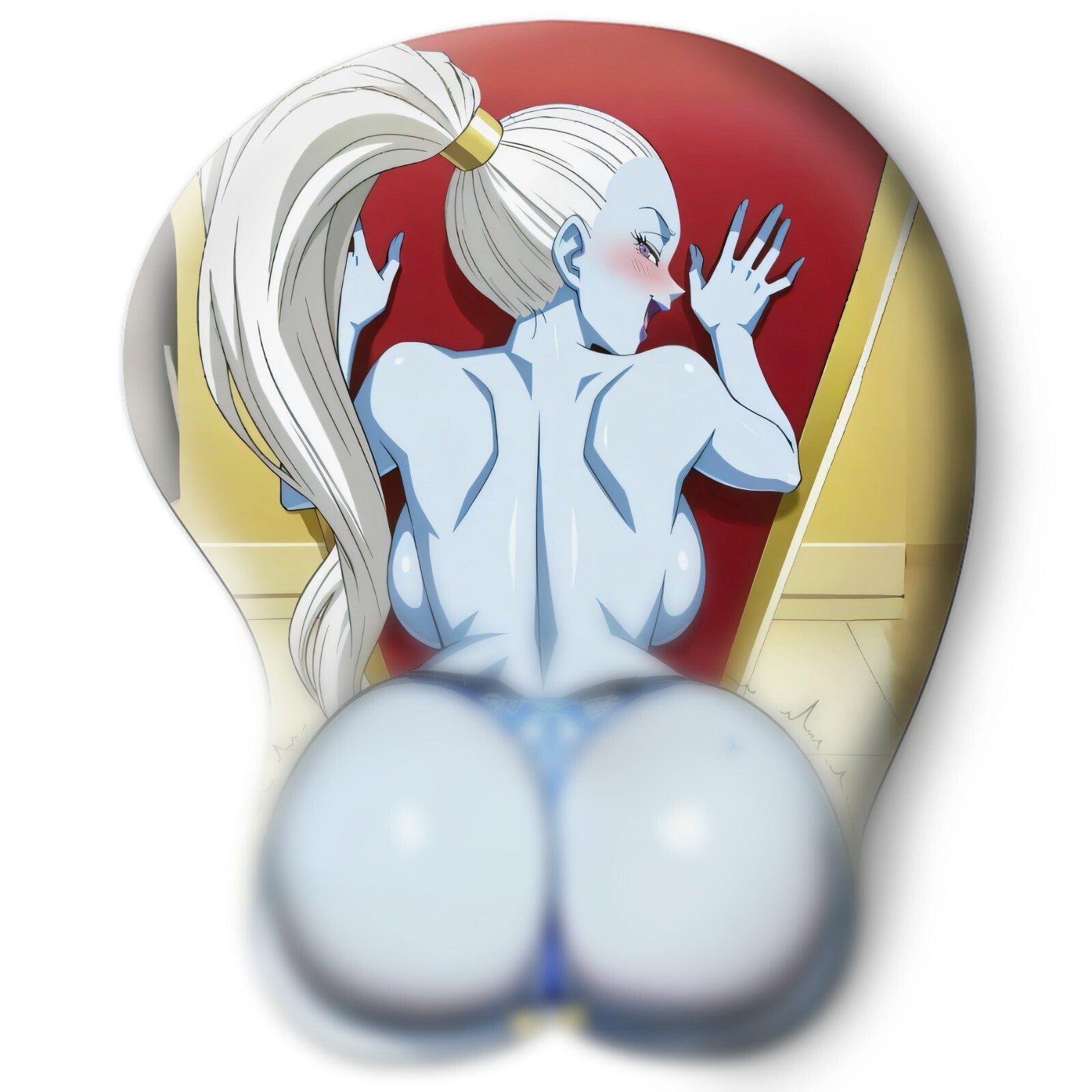 3D butt Anime Mouse Pad with Silicone Wrist Support, Non-Slip Ergonomic Shape, Dragon Ball anime Character Vados #02