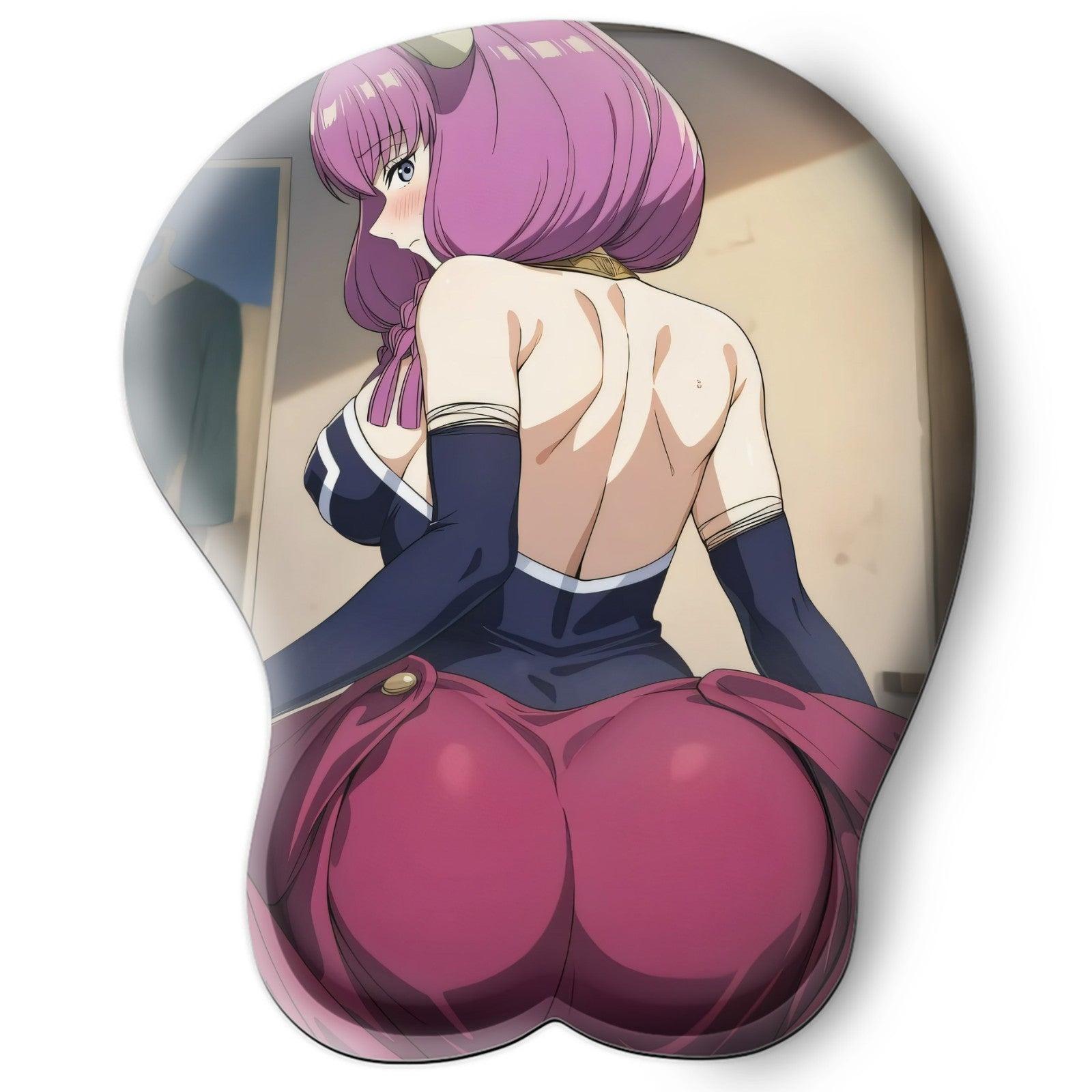 3D butt Anime Mouse Pad with Wrist Rest by Sousou no Frieren Aura #02