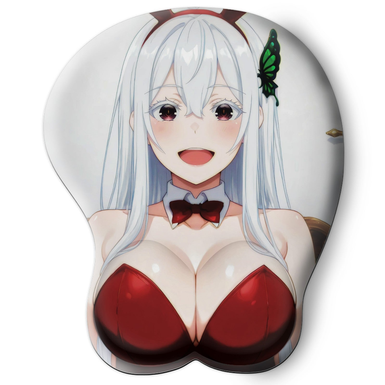 3D Oppai Anime Mouse Pad with Wrist Rest by Re:Zero Echidna #01