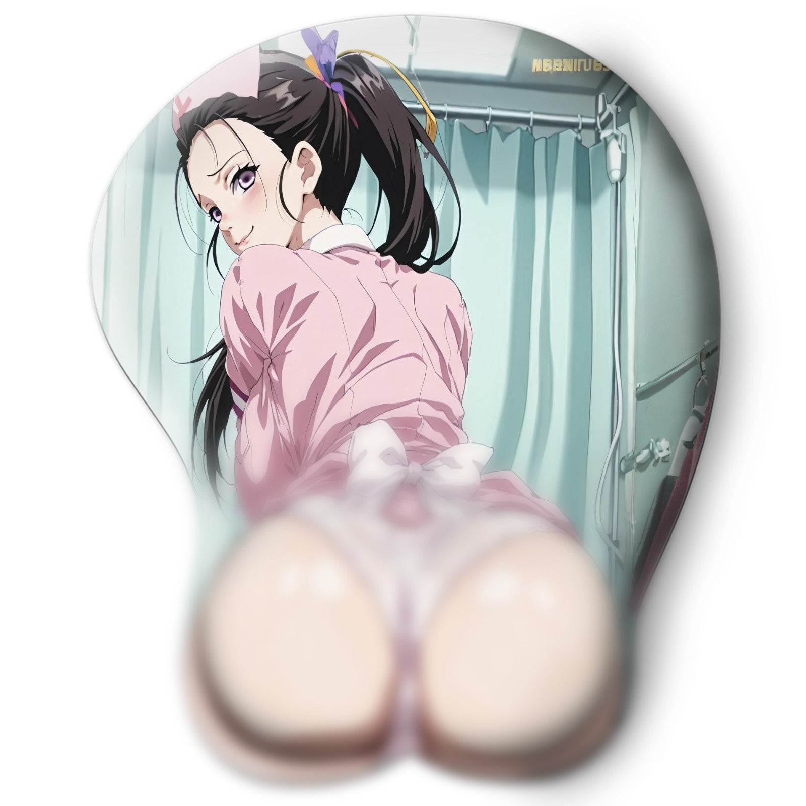 3D butt Anime MousePad with Wrist Rest by Demon Slayer Hinatsuru #02