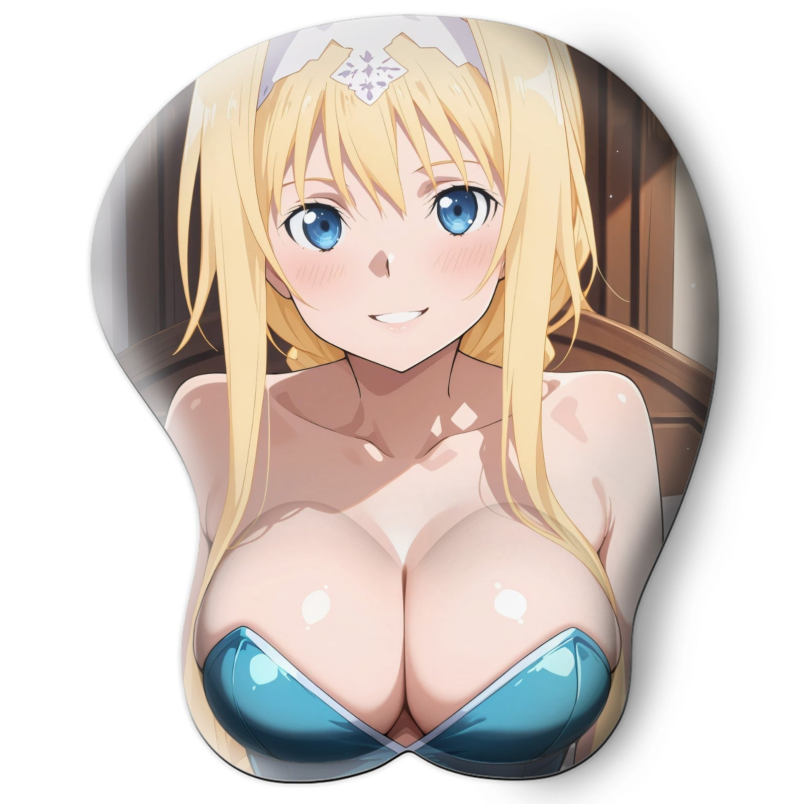 3D Oppai Anime Mouse Pad with Wrist Rest by Sword Art Online Alice Zuberg#01