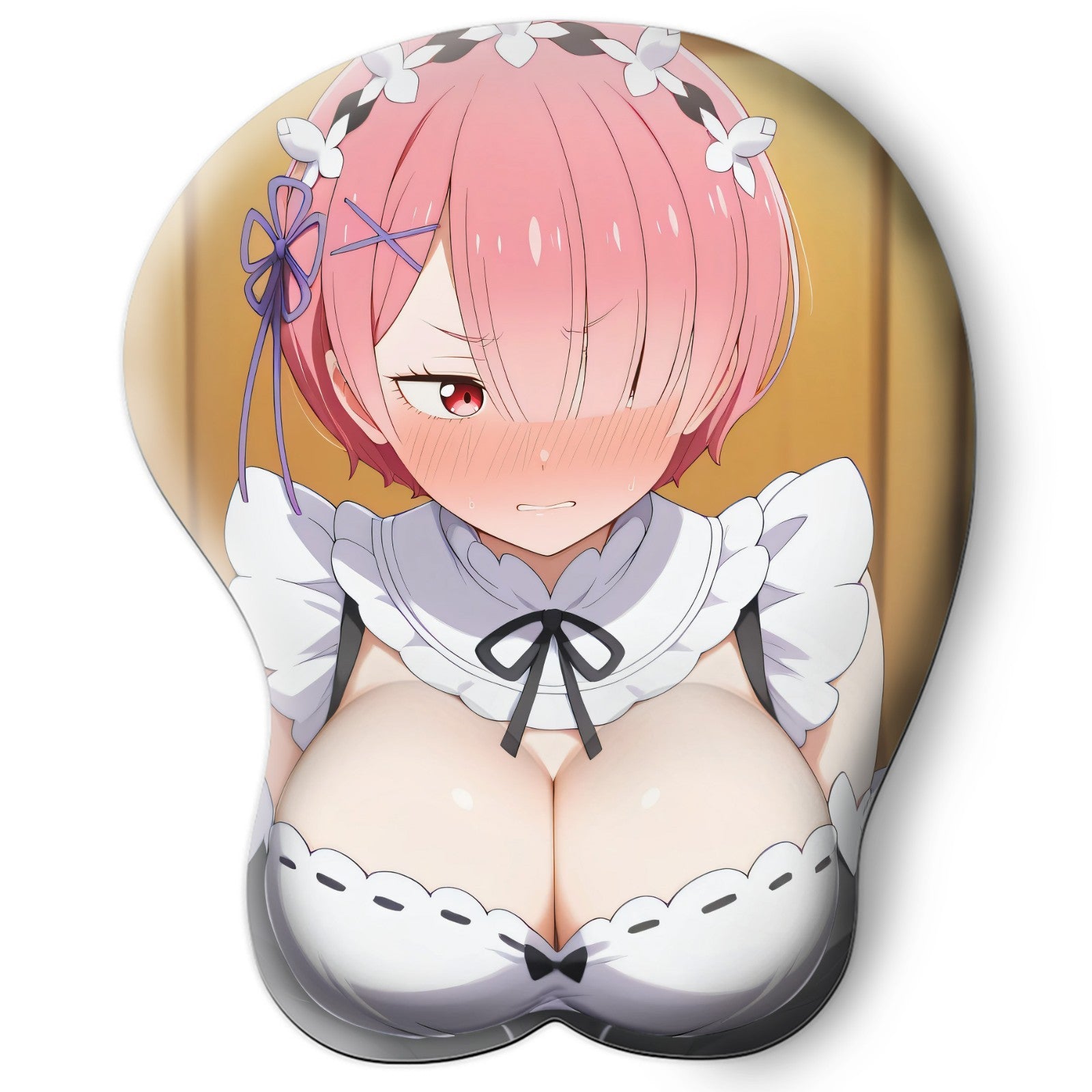 3D Oppai Anime Mouse Pad with Wrist Rest by Re:Zero Ram #01