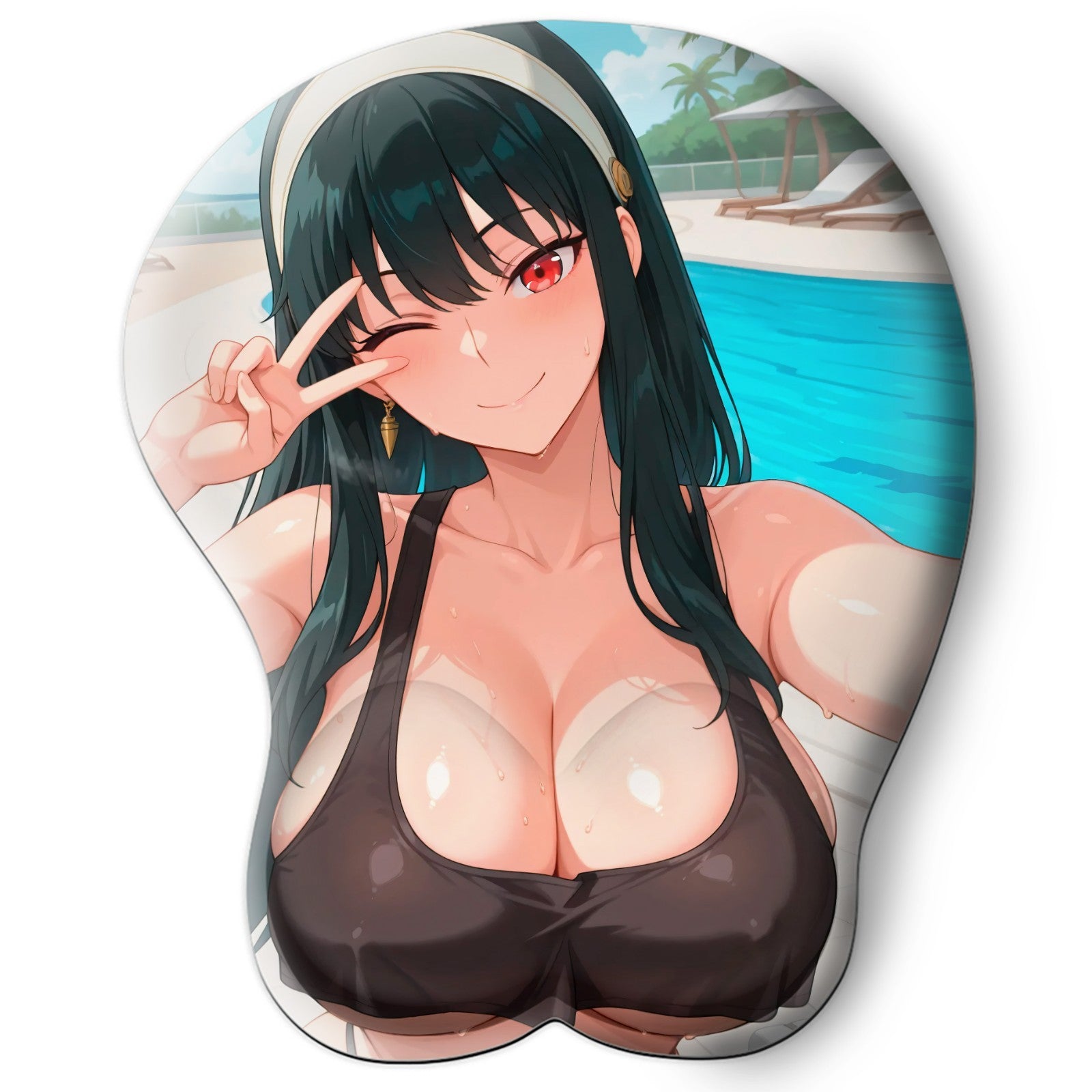 3D oppai Anime Mouse Pad with Wrist Rest by Spy x Family Yor Forger #01