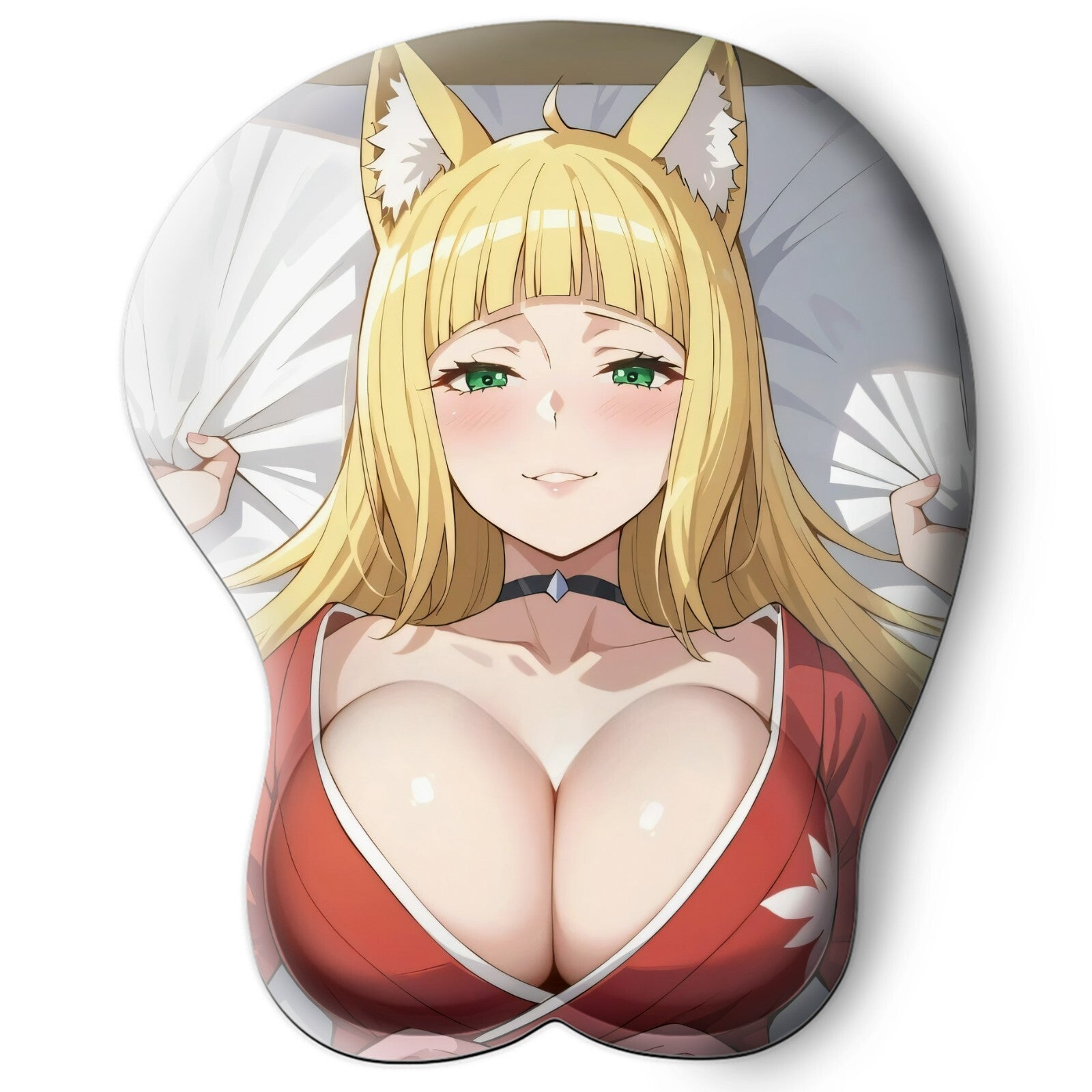 3D oppai Anime Mouse Pad with Wrist Rest by Danmanchi Sanjouno Haruhime #01