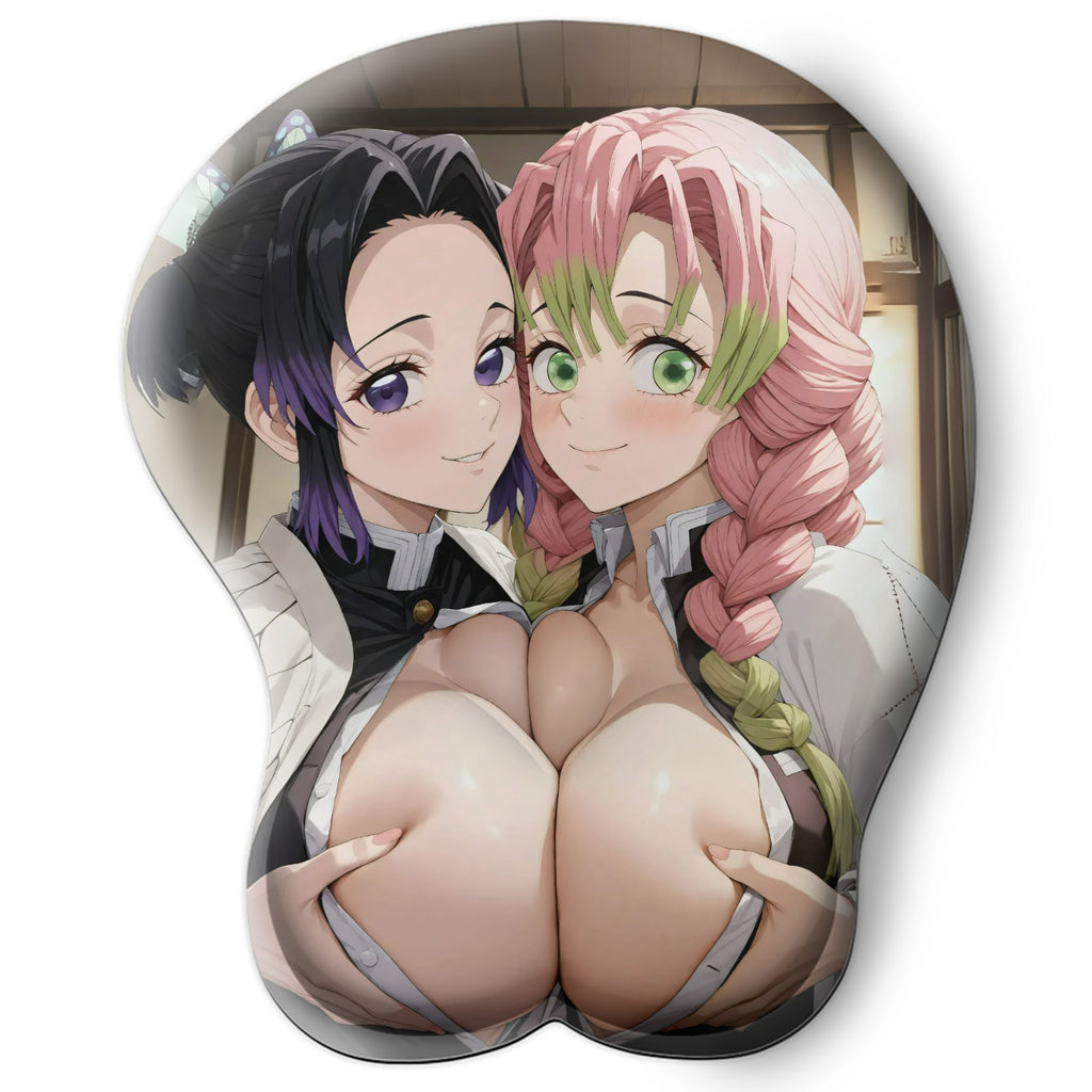 3D oppai Anime MousePad with Wrist Rest by Demon Slayer Mitisuri x Shinobo #01
