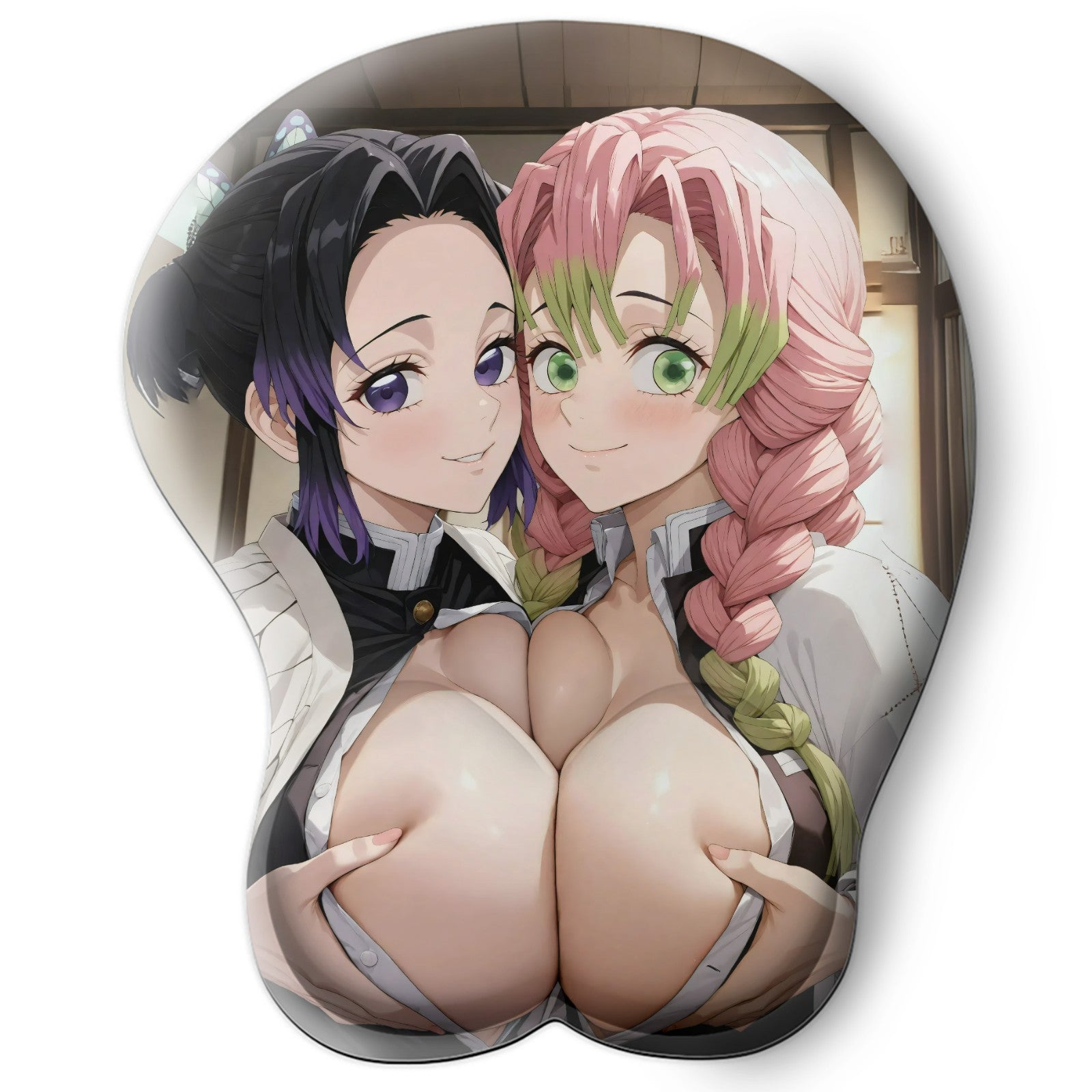 3D oppai Anime MousePad with Wrist Rest by Demon Slayer Mitisuri x Shinobo #01