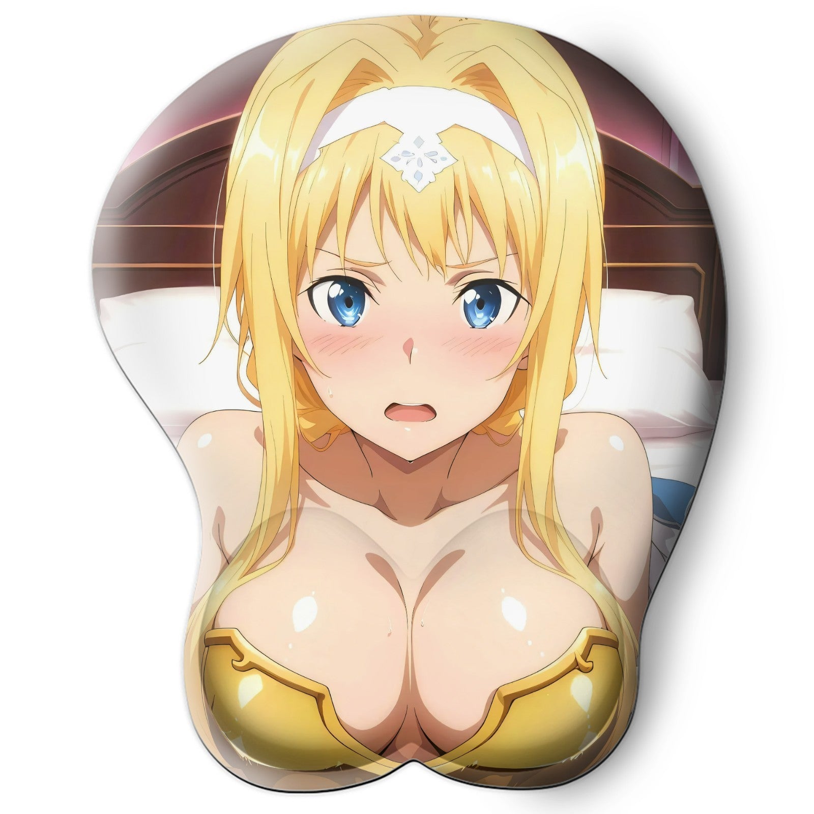 3D Oppai Anime Mouse Pad with Wrist Rest by Sword Art Online Alice Zuberg#01