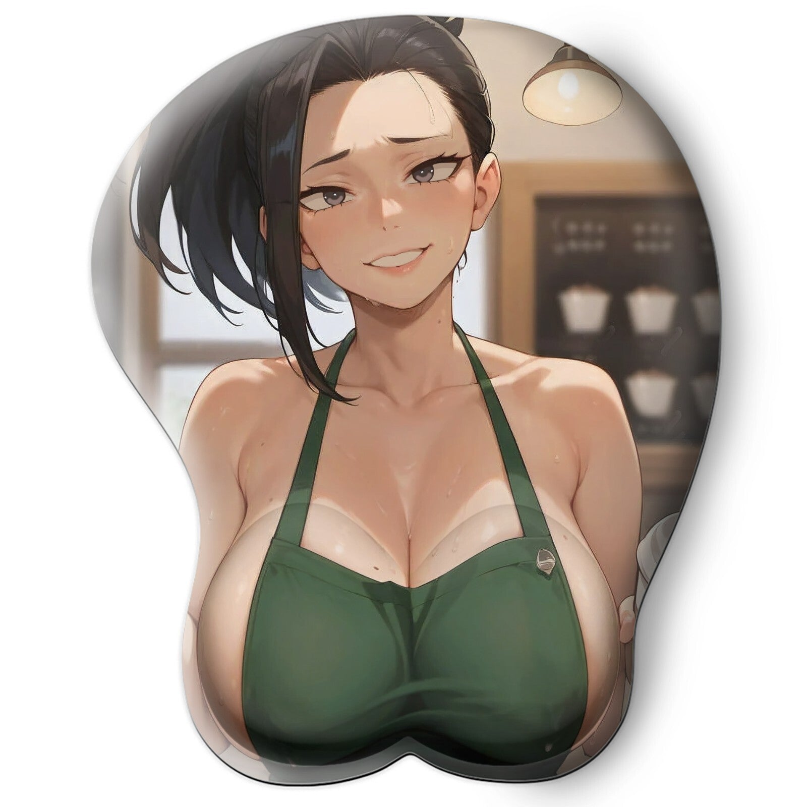 3D Oppai Anime Mouse Pad with Wrist Rest by My hero academia Momo Yaoyorozu #01