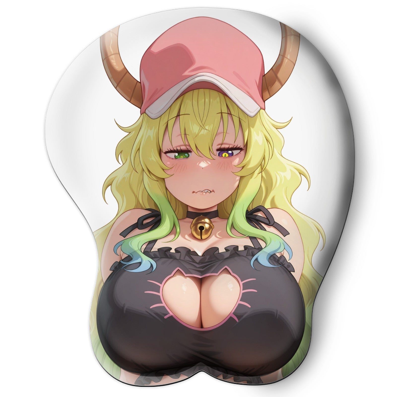 3D oppai Anime Mouse Pad with Wrist Rest by Dragon Maid Lucoa #01