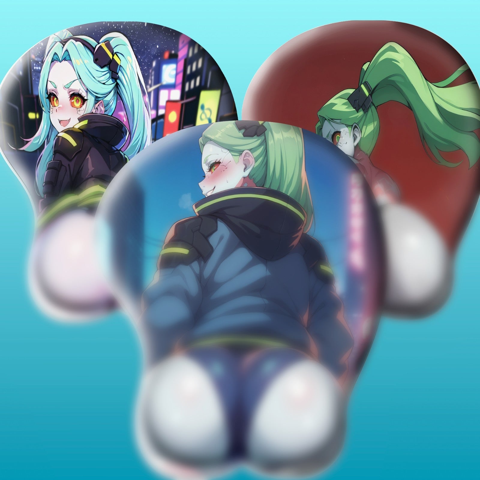 3D butt Anime Mouse Pad with Wrist Rest by Cyberpunk Rebecca #03