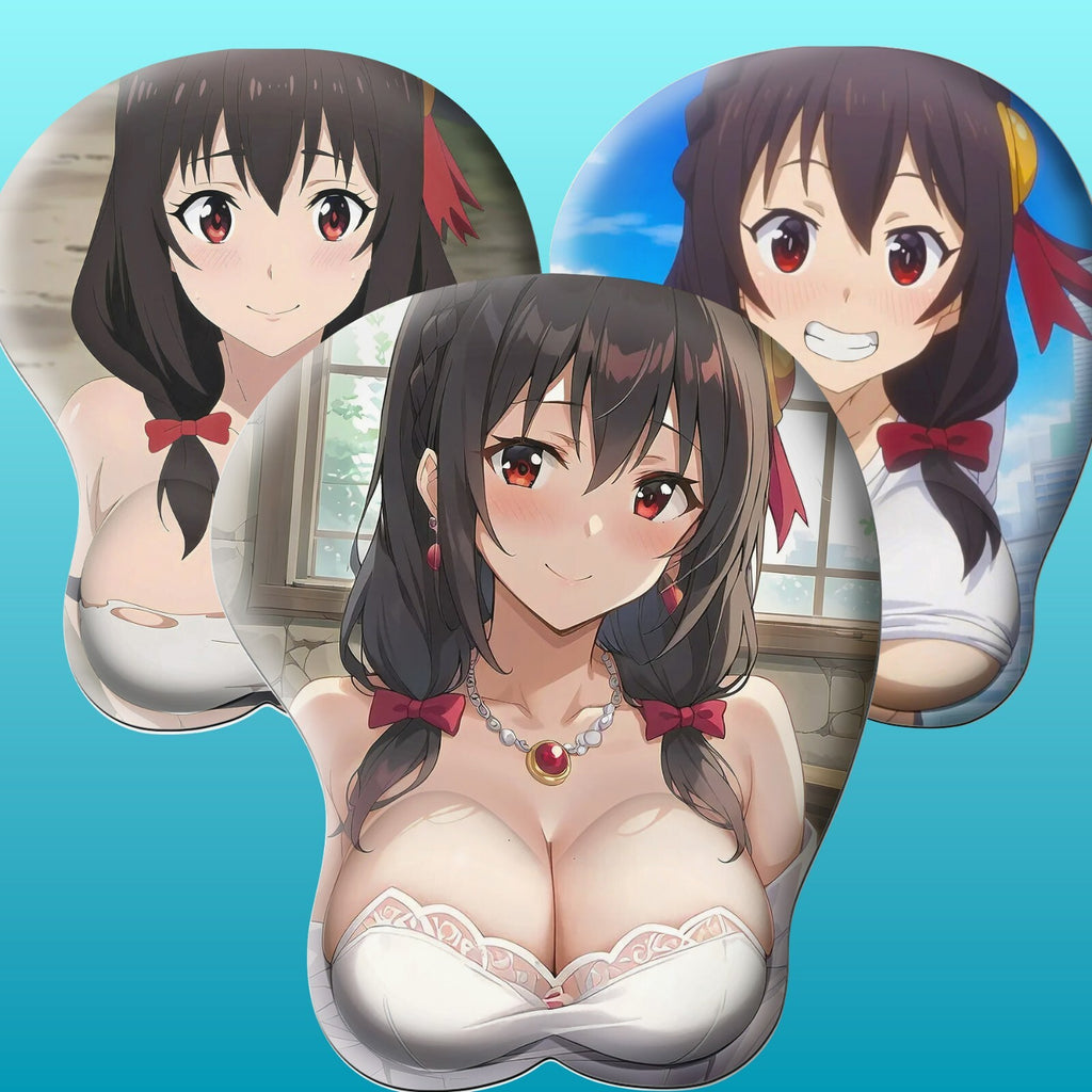 3D oppai Anime Mouse Pad with Wrist Rest by konosuba yunyun #03