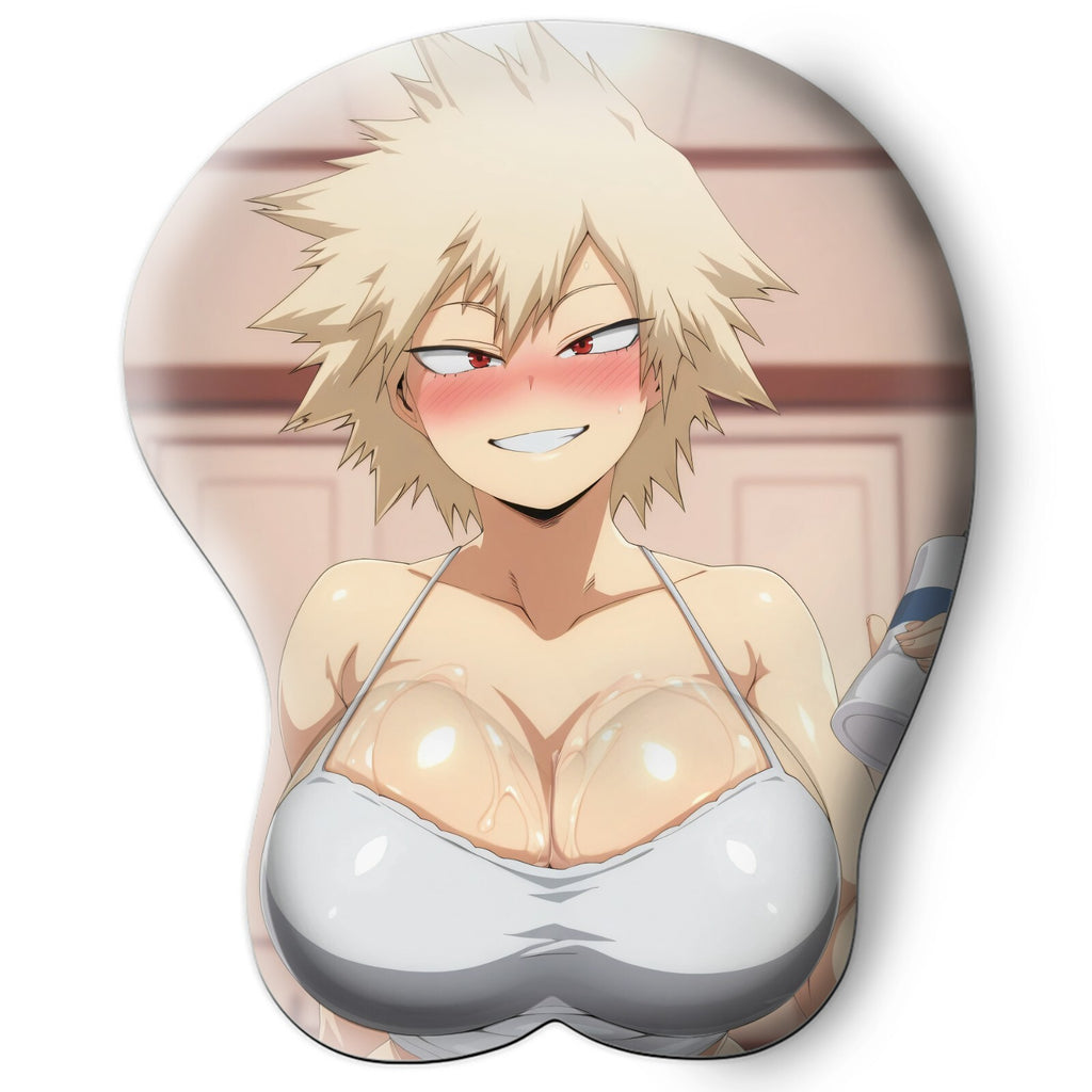 3D oppai Anime Mouse Pad with Wrist Rest by My hero academia Mitsuri bakugou #01