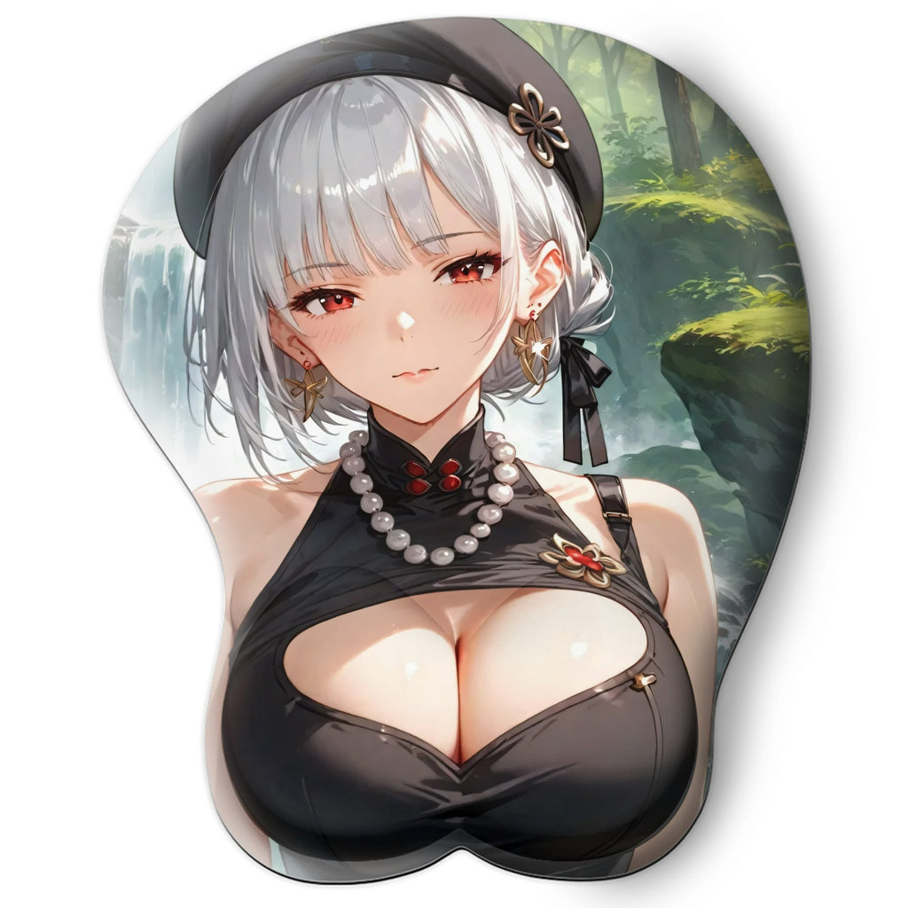 3D oppai Anime Mouse Pad with Wrist Rest by Wuthering Waves sanhua #01