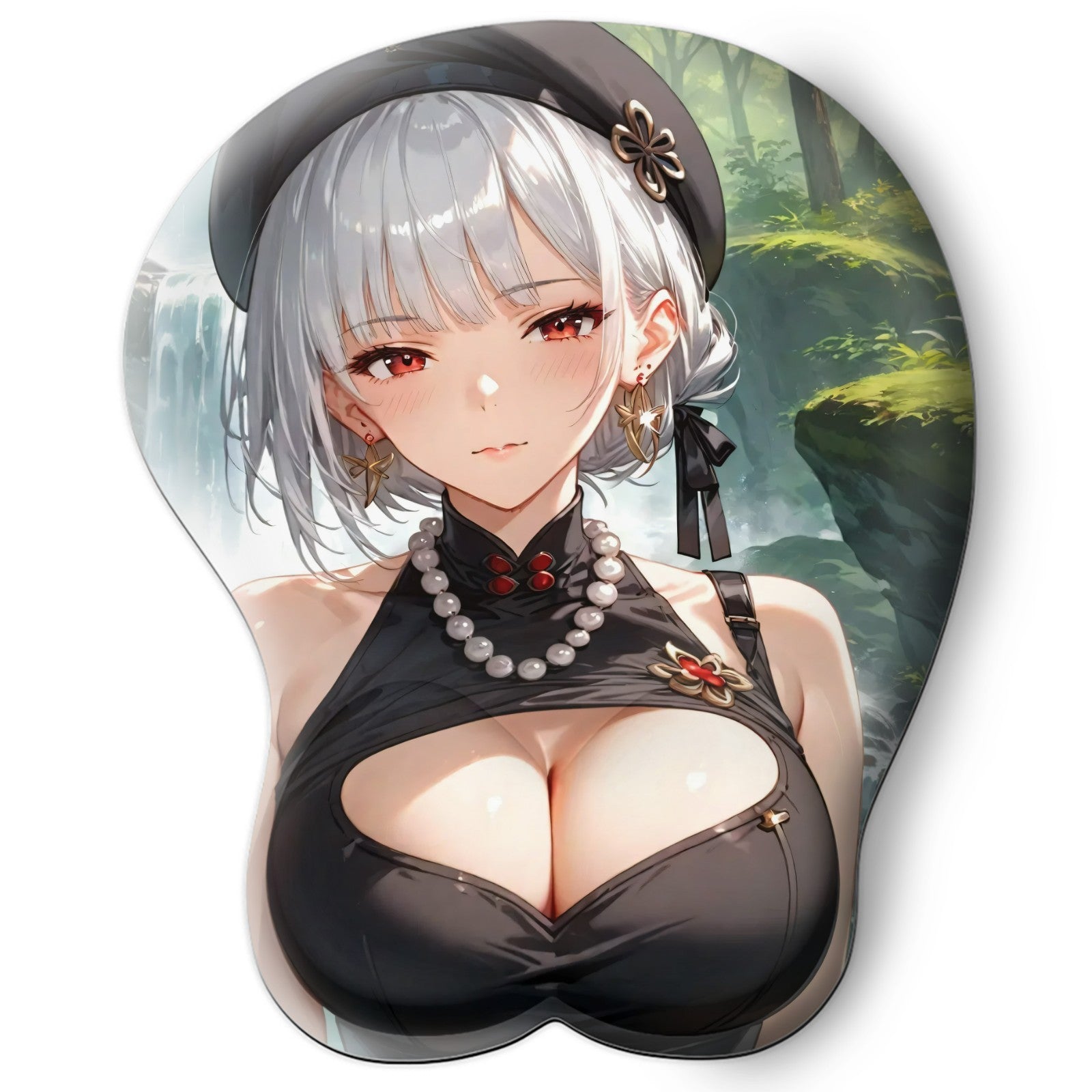3D oppai Anime Mouse Pad with Wrist Rest by Wuthering Waves sanhua #01