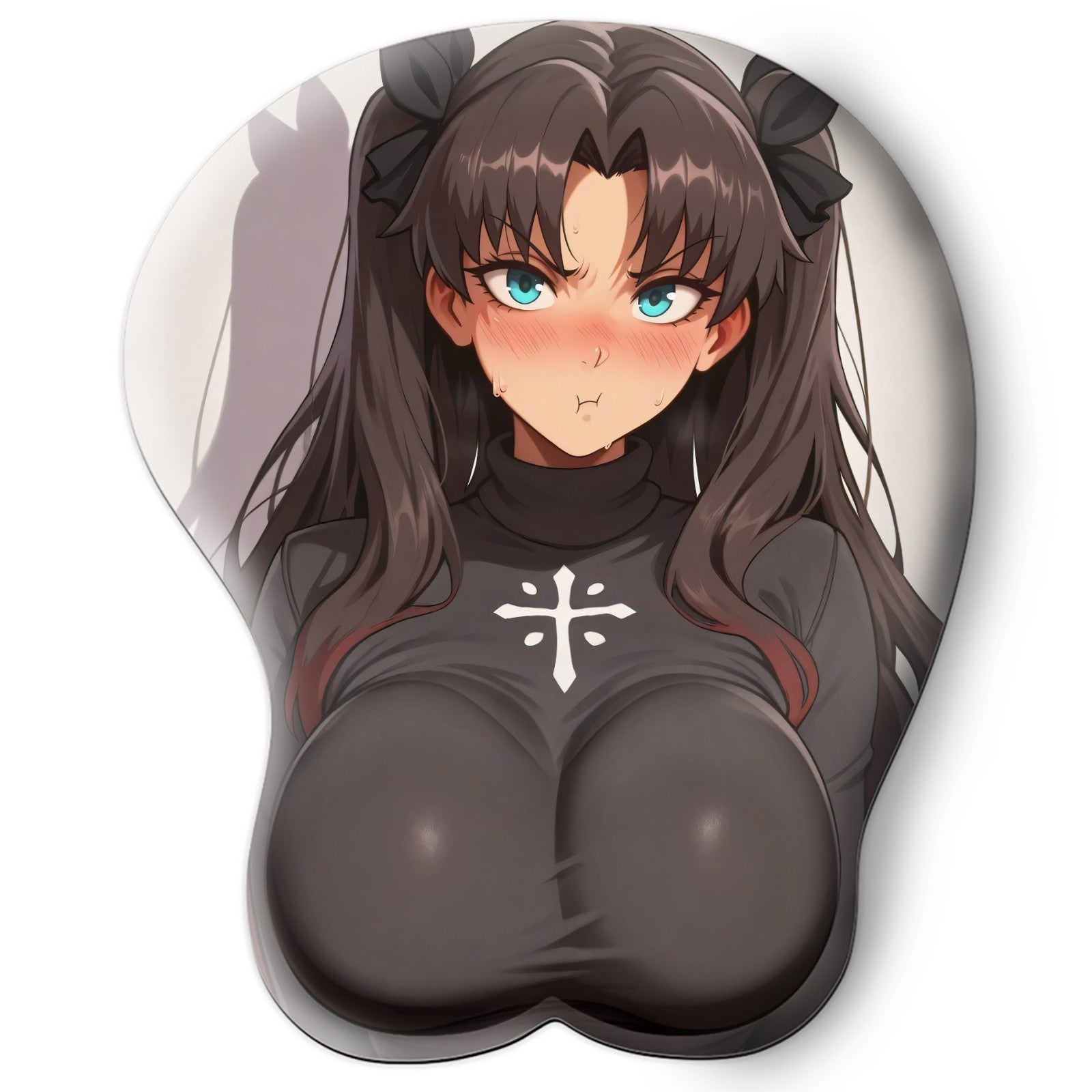 3D Oppai Anime Mouse Pad with Wrist Rest by Fate/stay night Rin Tohsaka #01