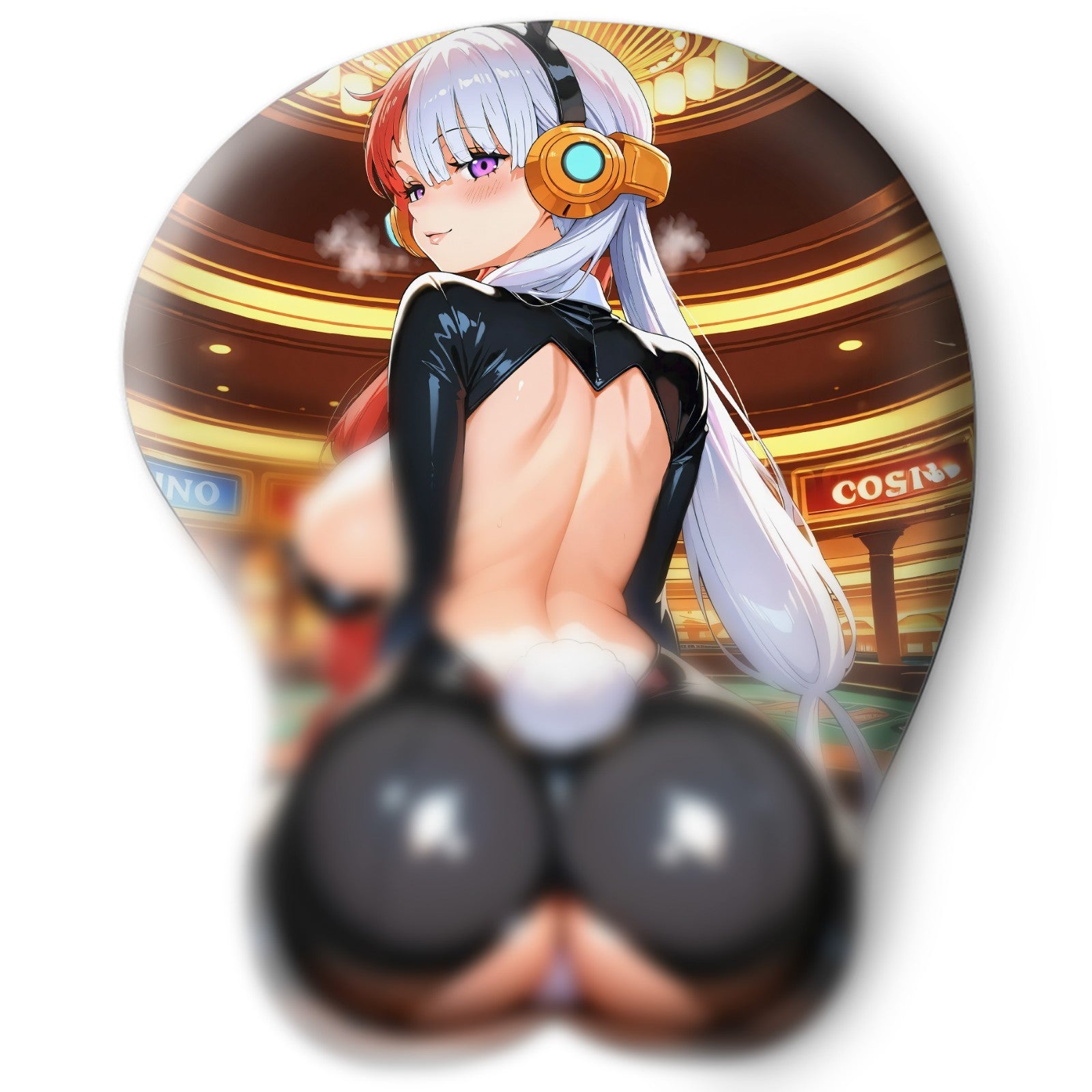 3D butt Anime Mouse Pad with Silicone Wrist Support, Non-Slip Ergonomic Shape, One Piece anime Character Uta #02