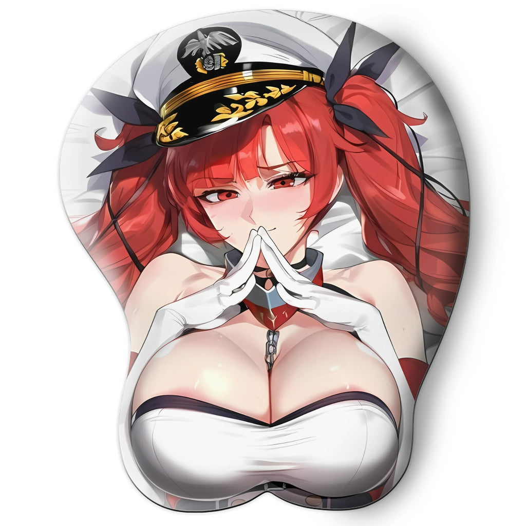 3D oppai Anime Mouse Pad with Wrist Rest by Azur Lane Honolulu #01